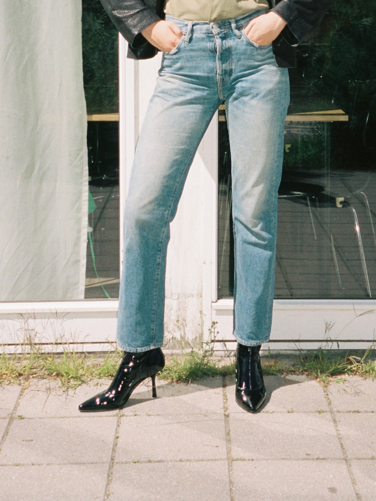 Looping Ankle Boots | Patent Black Looping Ankle Boots | Patent Black