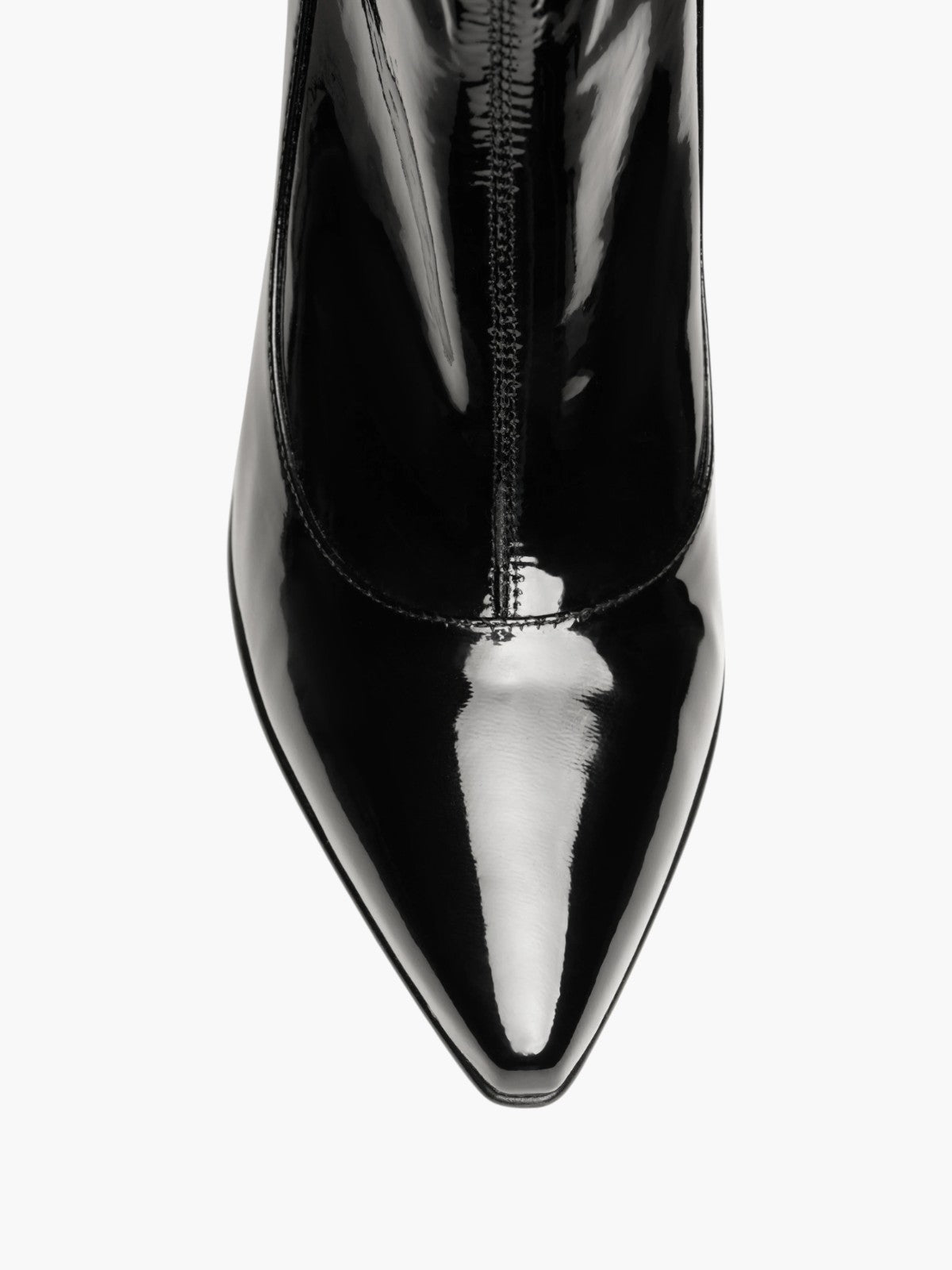 Looping Ankle Boots | Patent Black Looping Ankle Boots | Patent Black