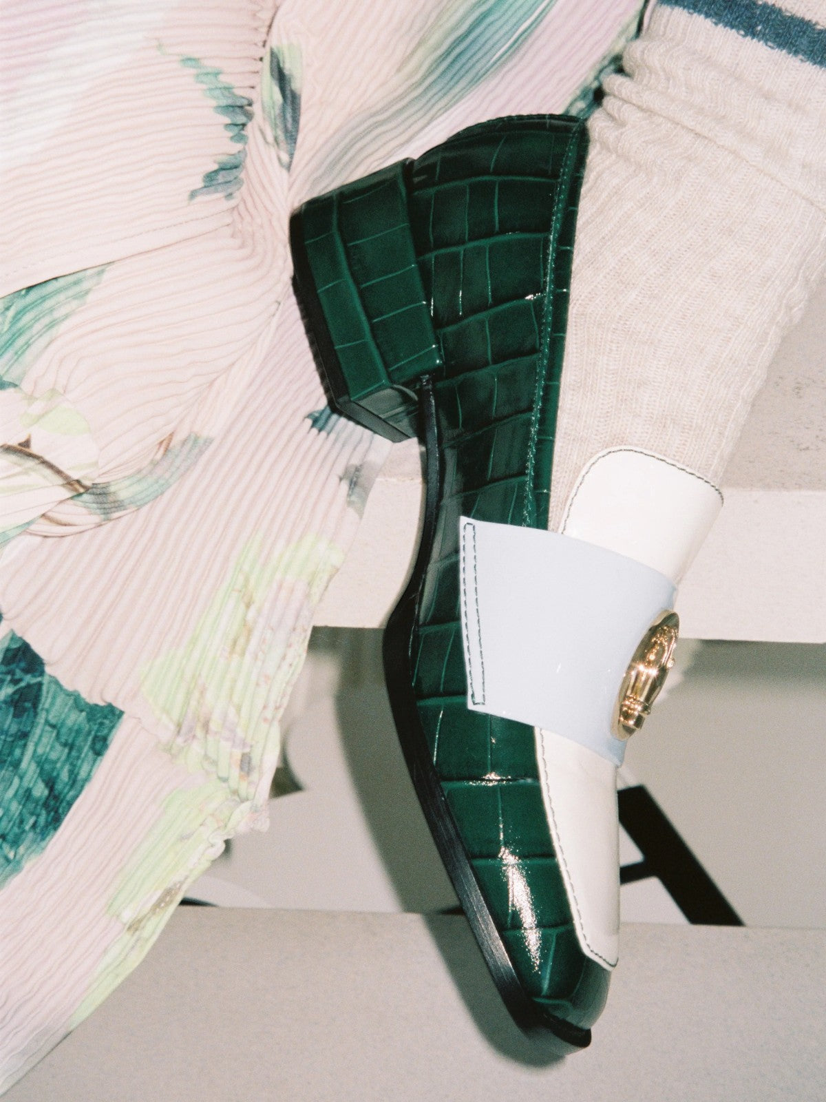 Nono Loafers | Tricolor Green/Sky Blue