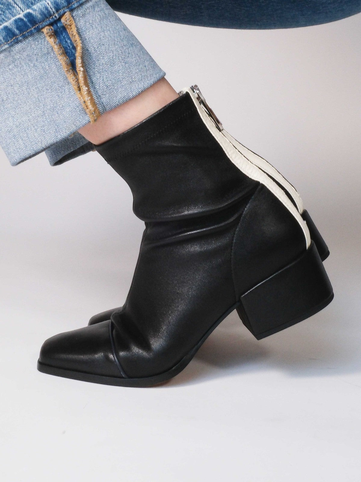 Strada Boots | Black Stretch Nappa