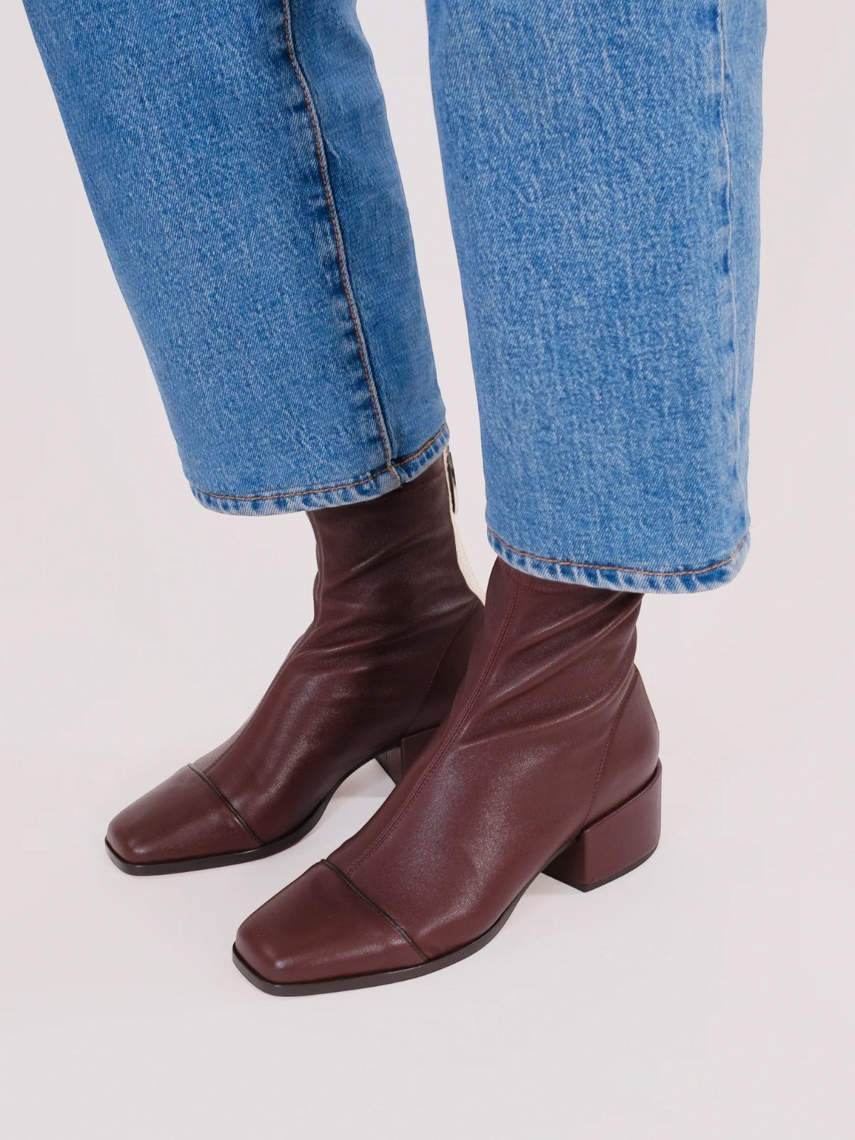 Strada Boots | Burgundy Stretch Nappa Strada Boots | Burgundy Stretch Nappa