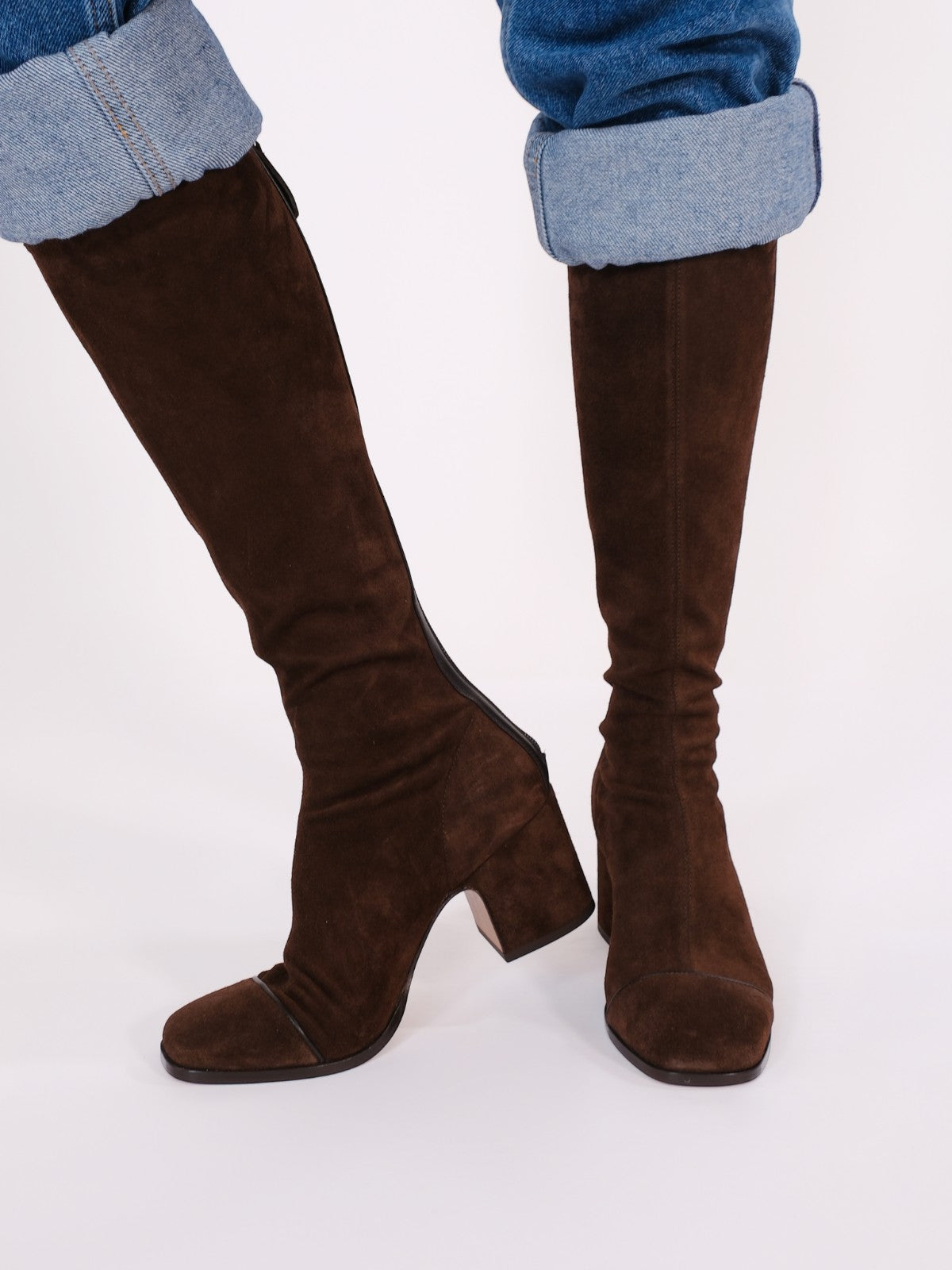 Twist Boots | Brown Suede Twist Boots | Brown Suede