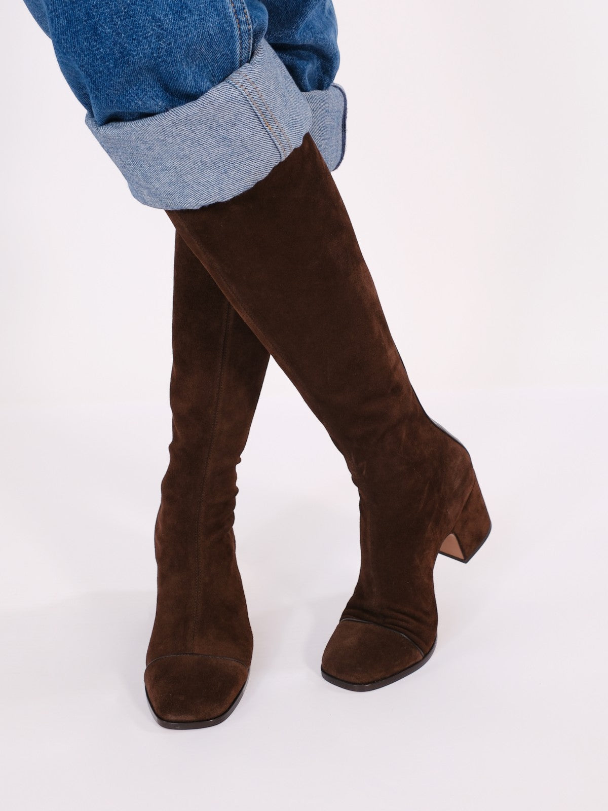 Twist Boots | Brown Suede Twist Boots | Brown Suede