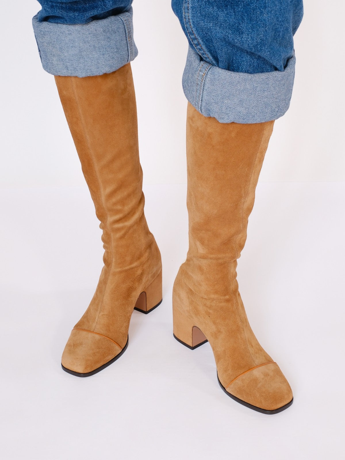 Twist Boots | Cognac Suede Twist Boots | Cognac Suede