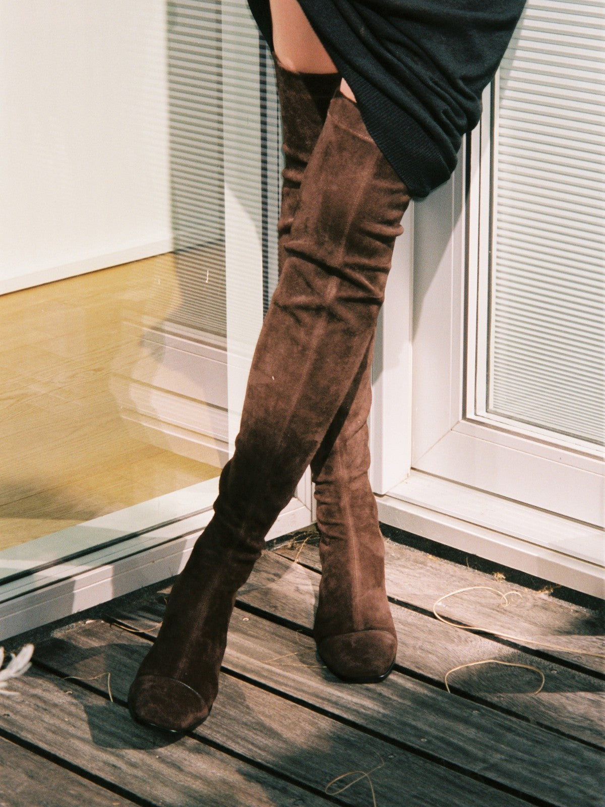 Whisper Over the Knee Boots | Brown Suede
