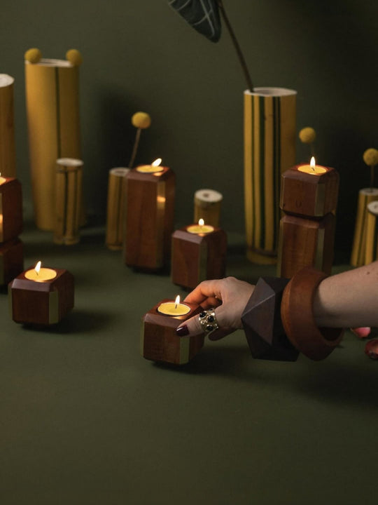 The Beatles Tea Light Holders | Pure Cedar