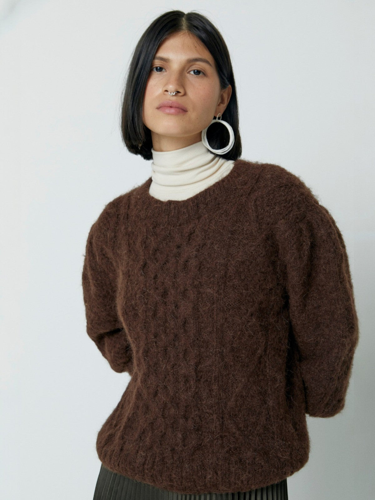 Fisher Puff-Sleeve Pullover | Chocolate