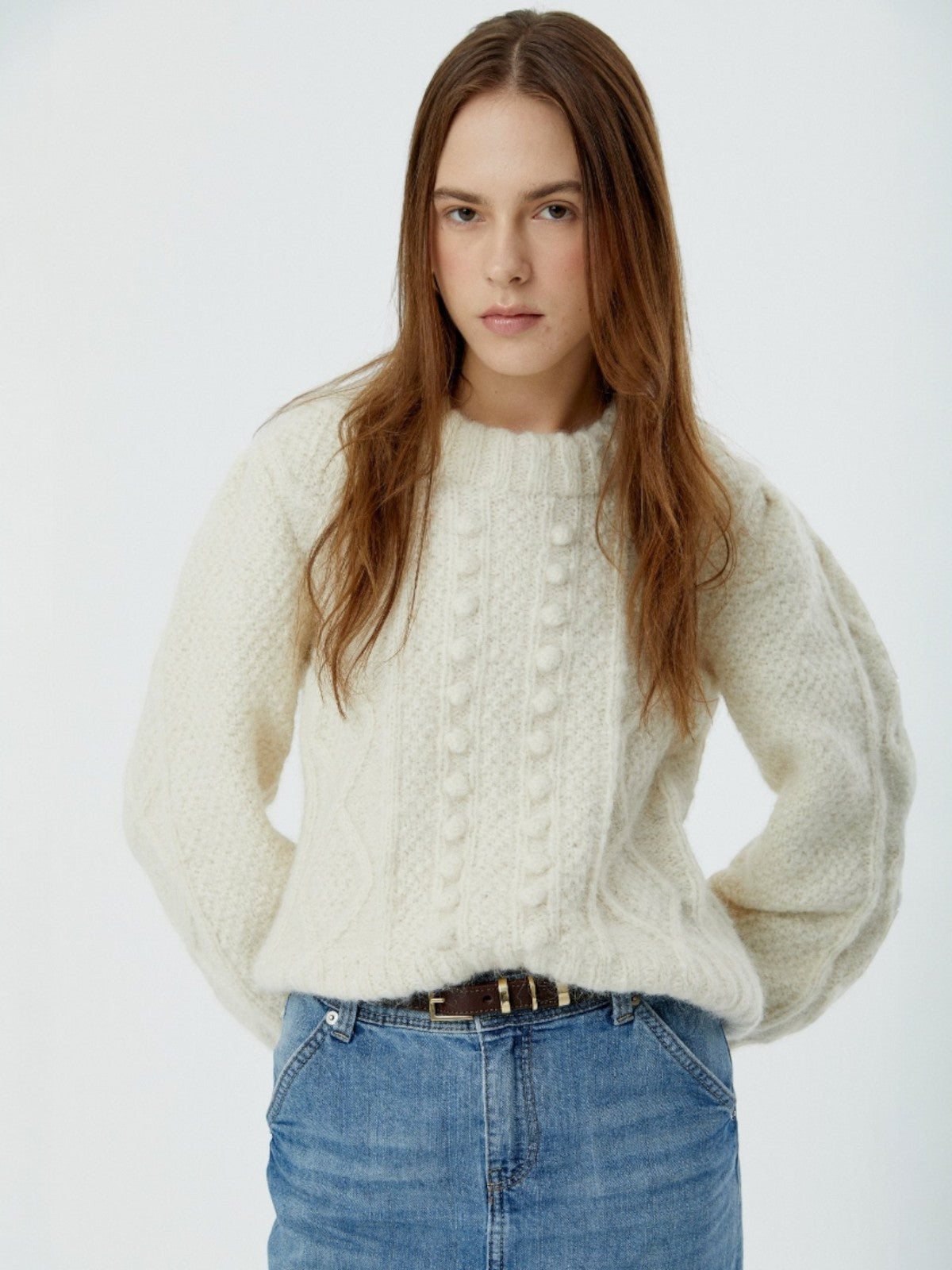 Fisher Puff-Sleeve Pullover | Ivory