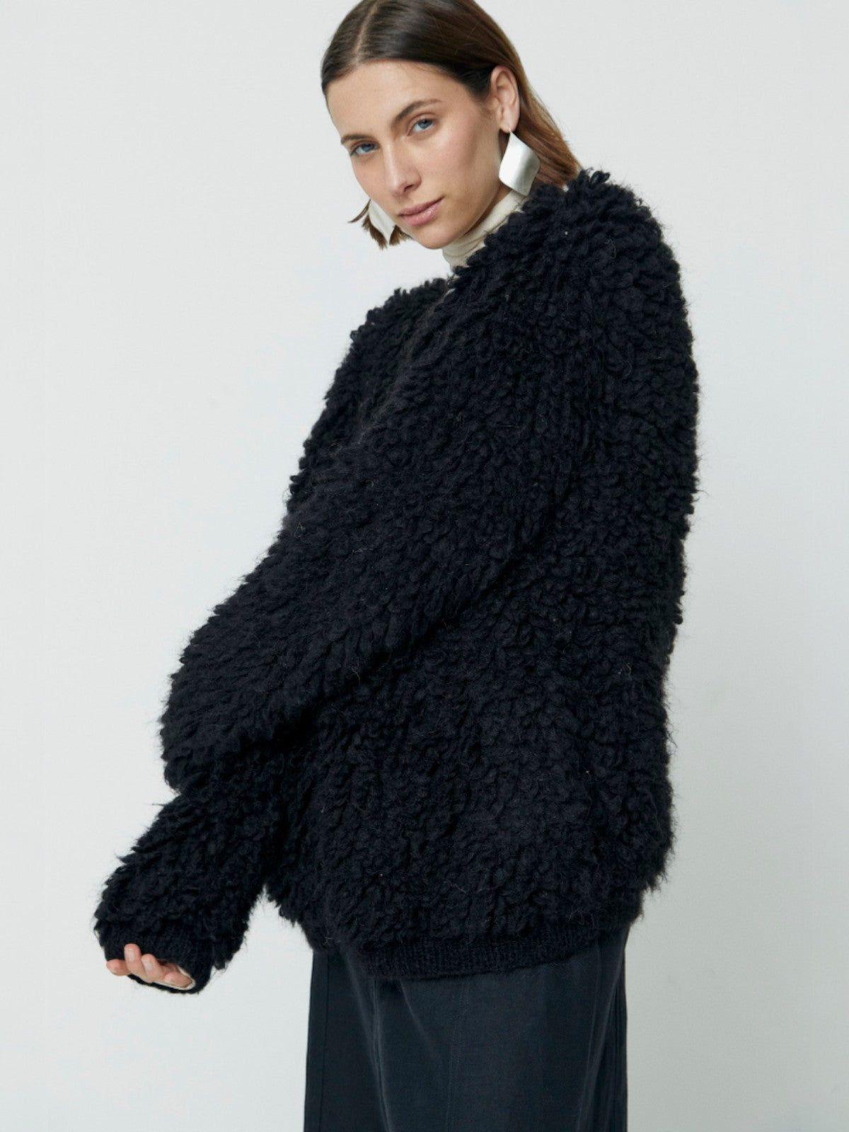 Shag Bomber Jacket | Black