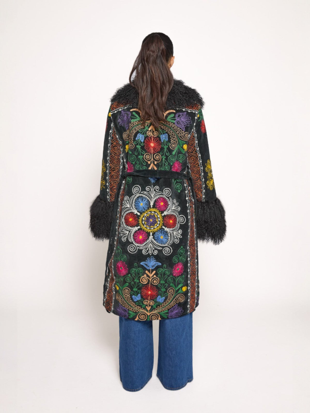 Aisara Wrap Coat - L | Multi Print/Black Aisara Wrap Coat - L | Multi Print/Black