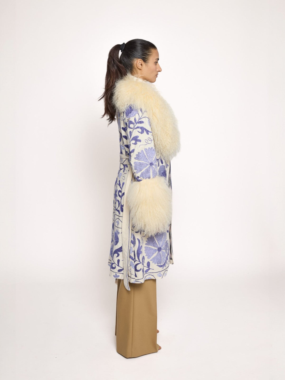 Raffaella Coat - S | Purple/Ivory Raffaella Coat - S | Purple/Ivory