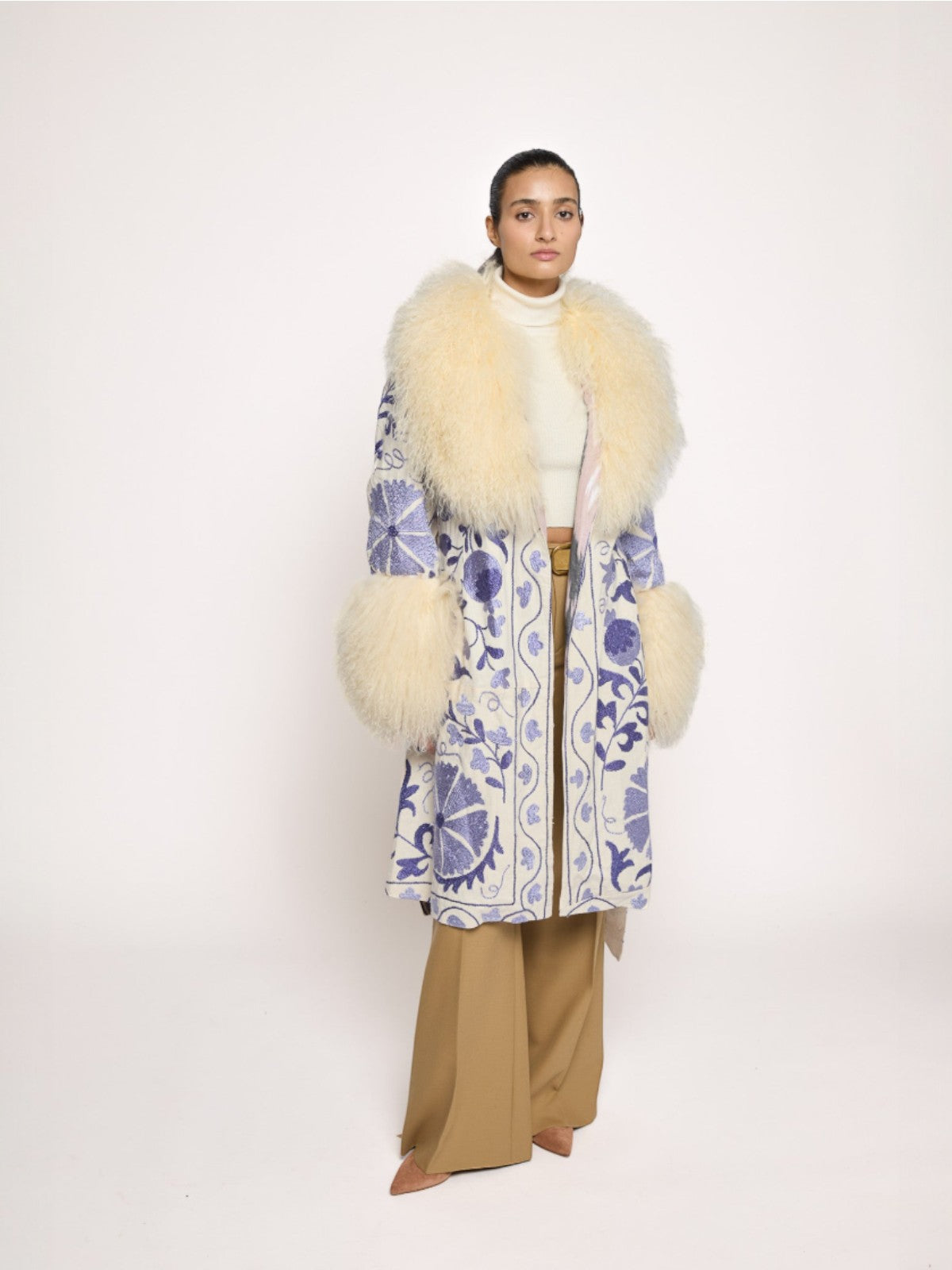 Raffaella Coat - S | Purple/Ivory Raffaella Coat - S | Purple/Ivory