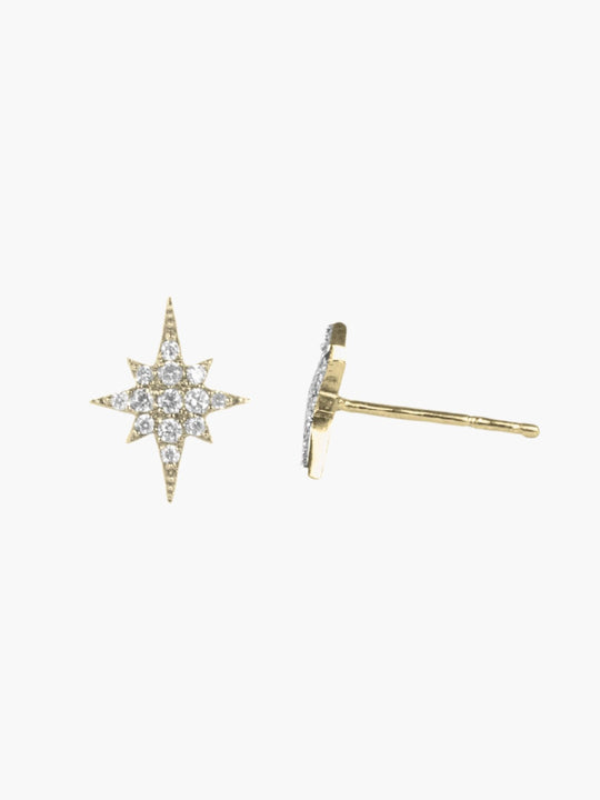 Lila Pavé Diamond Starburst Studs