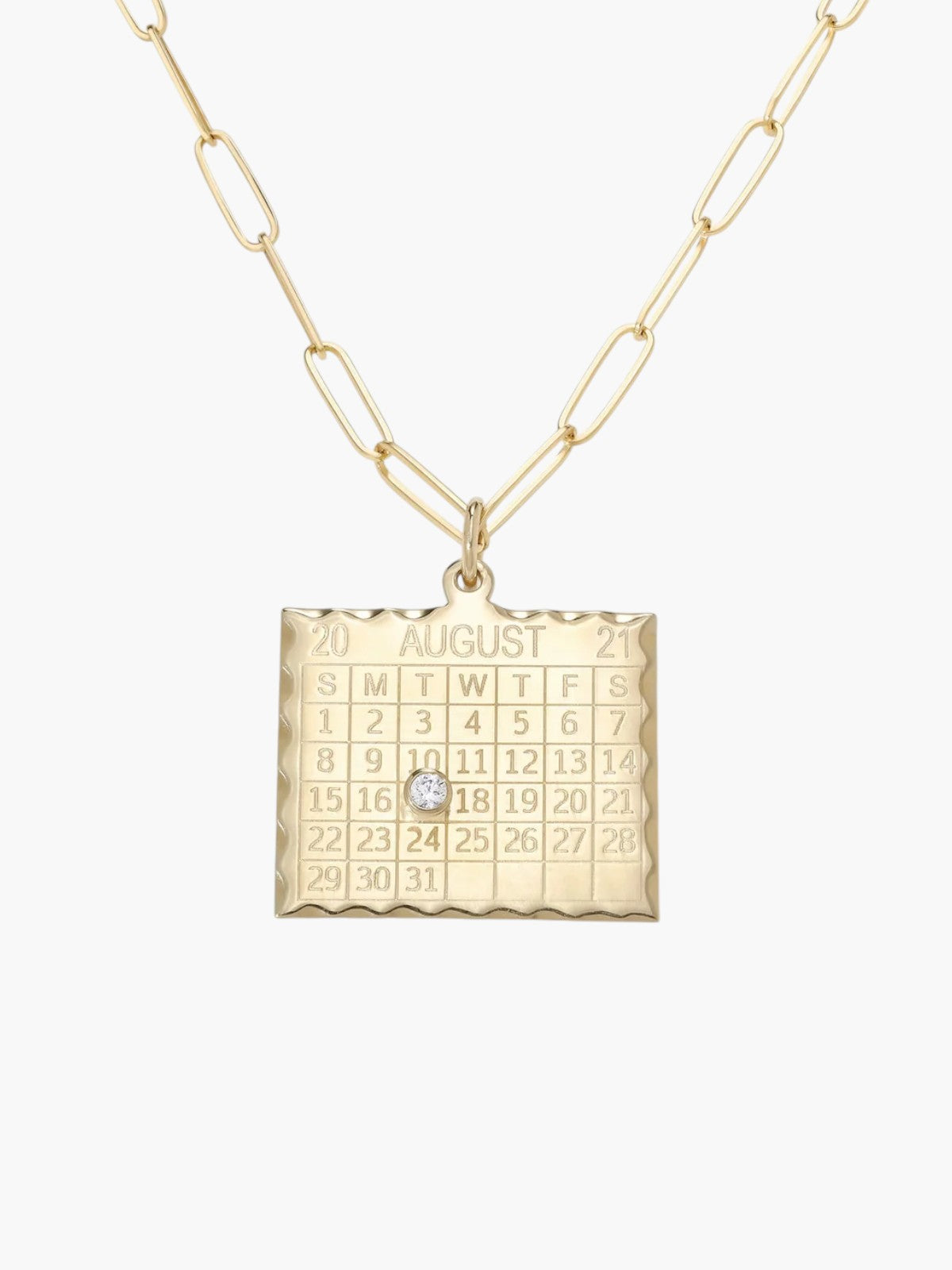 Single Date 1960s Calendar Charm | Single Sided Single Date 1960s Calendar Charm | Single Sided