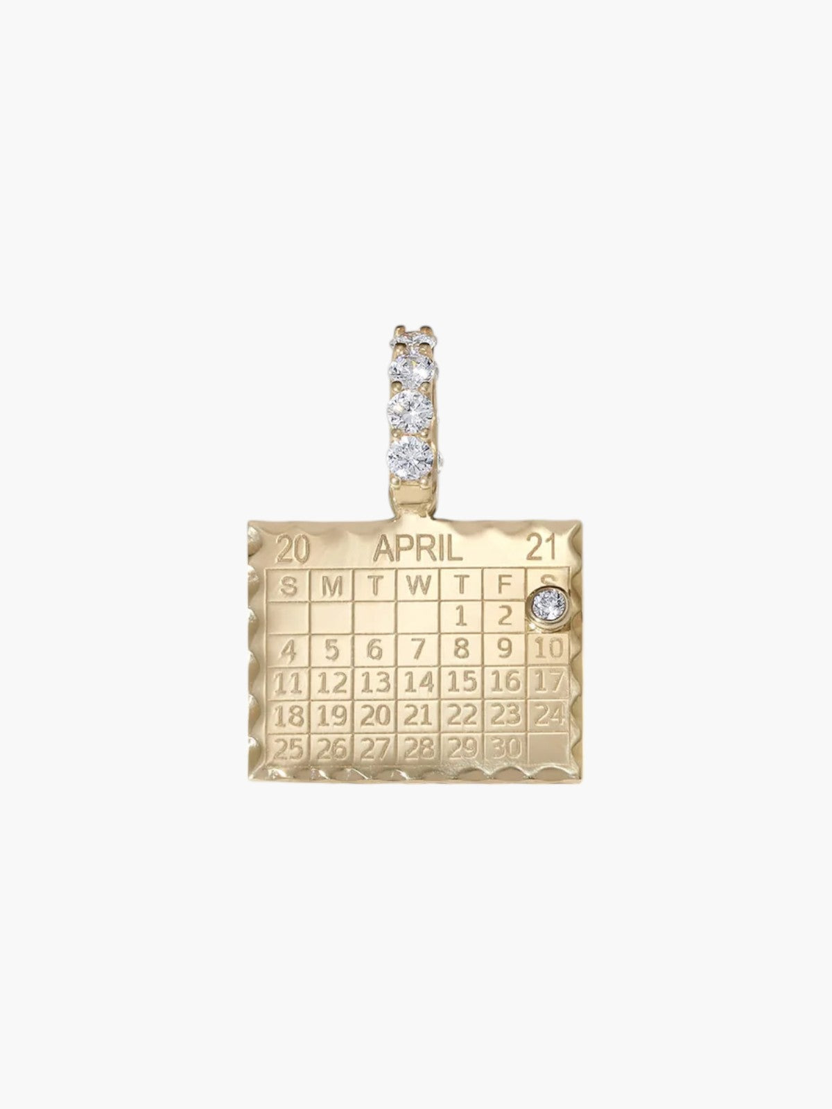 Double Sided 1960s Calendar Charm | Double Sided Double Sided 1960s Calendar Charm | Double Sided