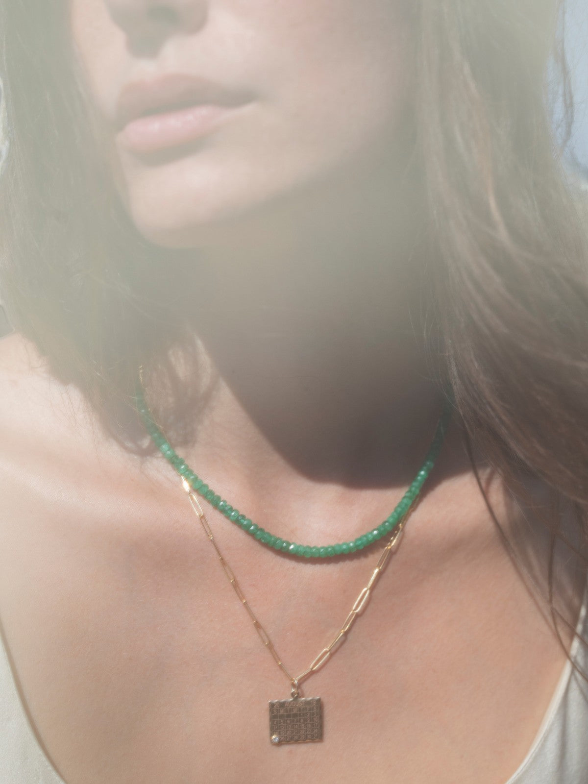 Emerald Beaded Necklace Emerald Beaded Necklace
