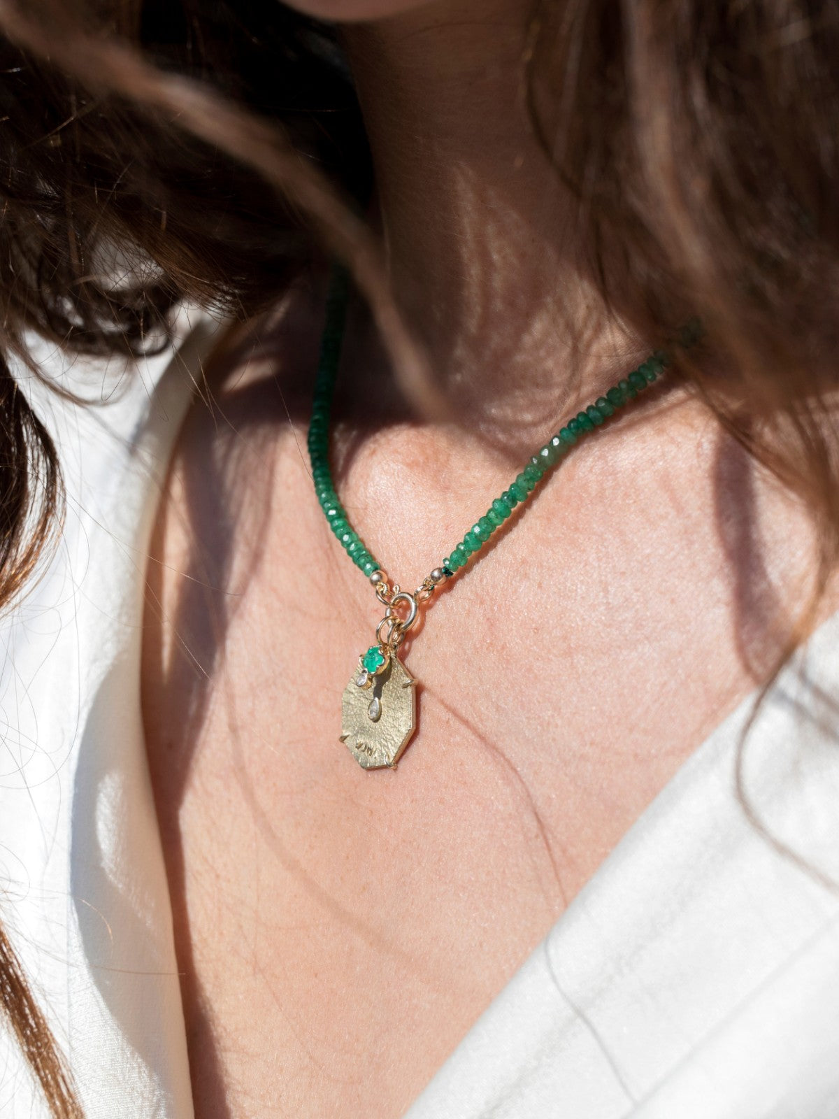 Emerald Beaded Necklace Emerald Beaded Necklace