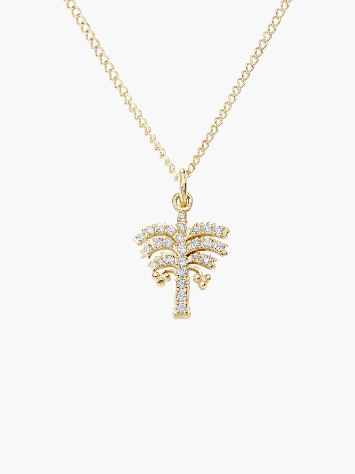 Silhouetted Pavé Diamond Date Palm Silhouetted Pavé Diamond Date Palm