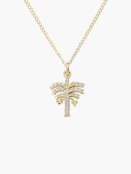 Silhouetted Pavé Diamond Date Palm