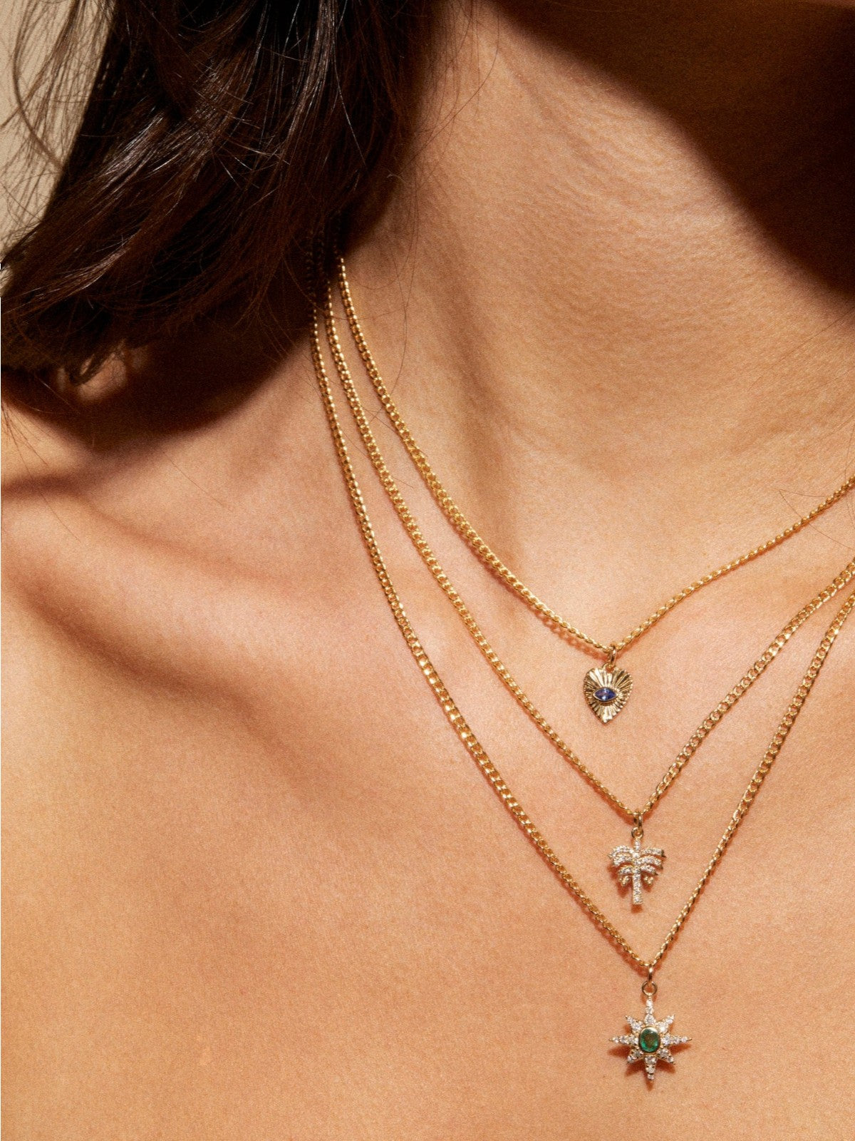 Silhouetted Pavé Diamond Date Palm Silhouetted Pavé Diamond Date Palm