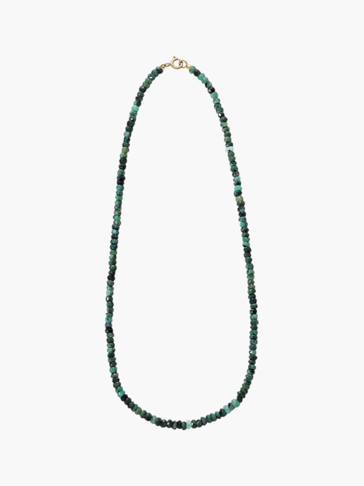 Raw Emerald Beaded Necklace Raw Emerald Beaded Necklace