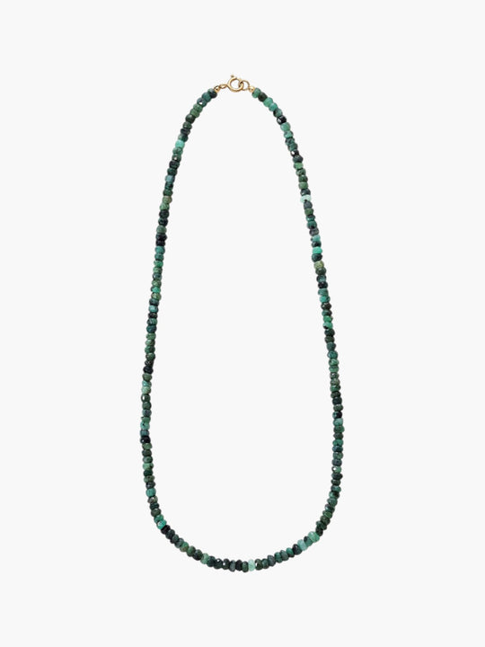 Raw Emerald Beaded Necklace