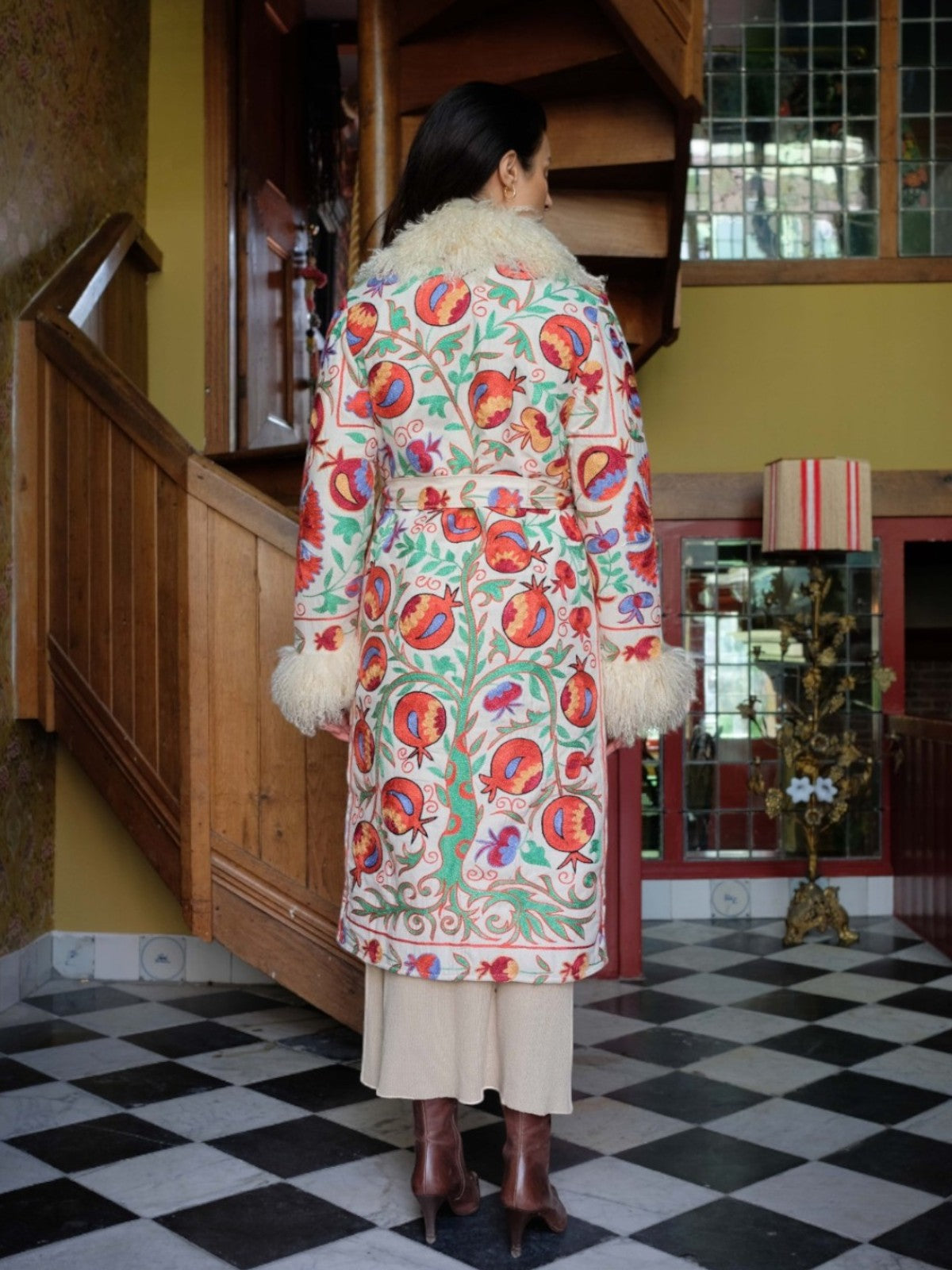 Aisara Wrap Coat - S | Multi Print/Ivory Aisara Wrap Coat - S | Multi Print/Ivory