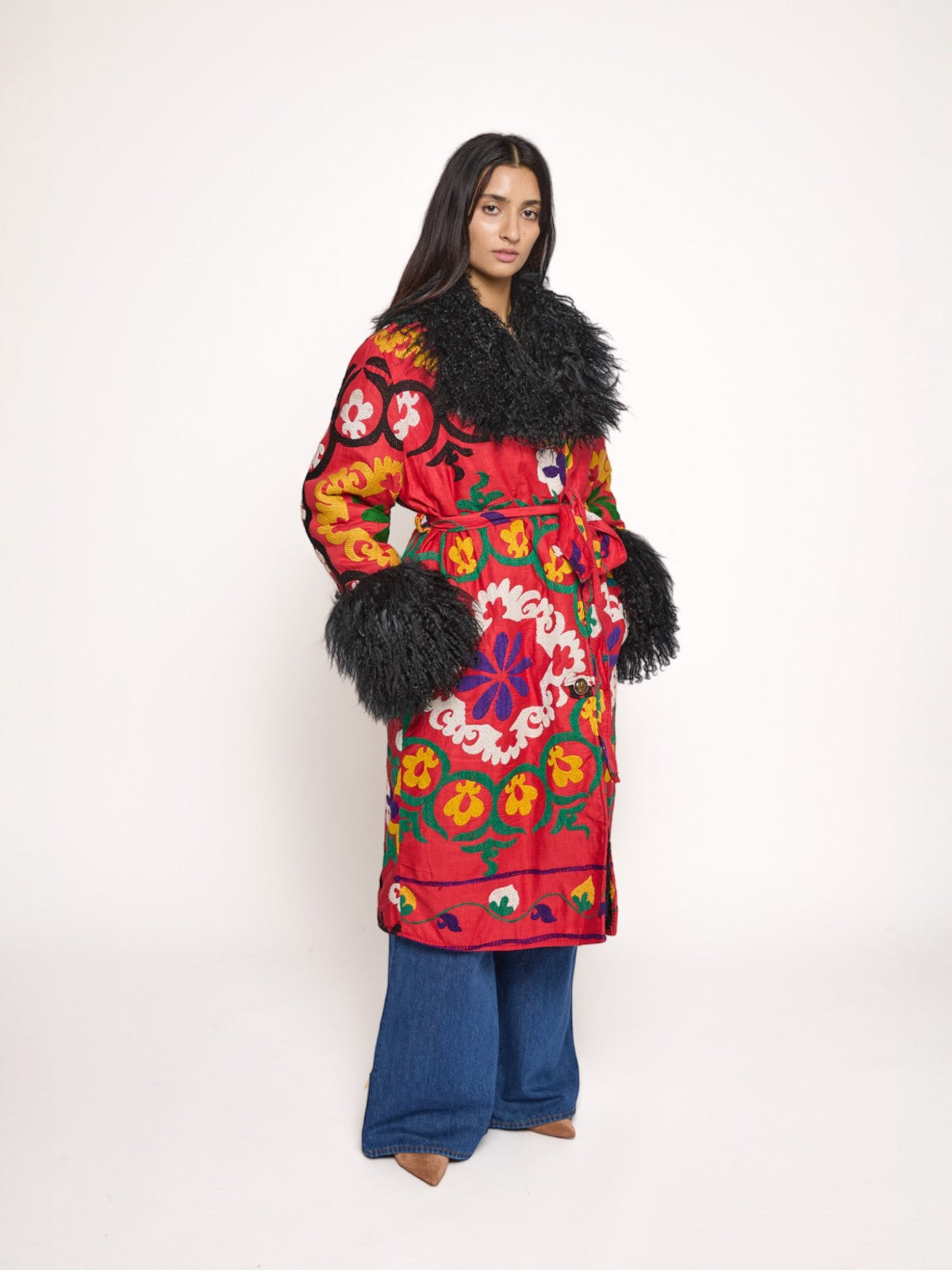 Aisara Wrap Coat - L | Multi/Pink Aisara Wrap Coat - L | Multi/Pink