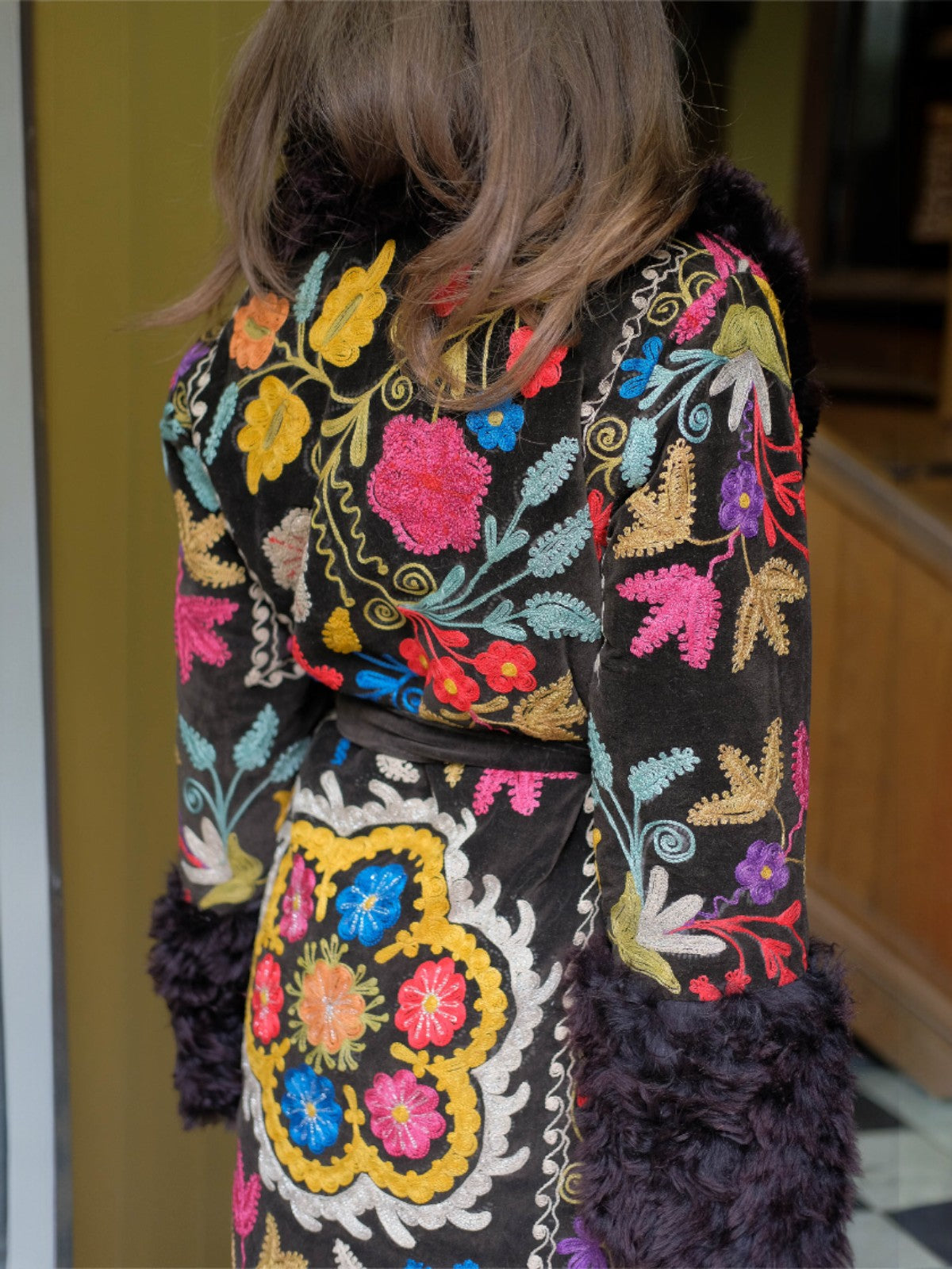 Aisara Wrap Coat - S | Multi Print/Black Aisara Wrap Coat - S | Multi Print/Black