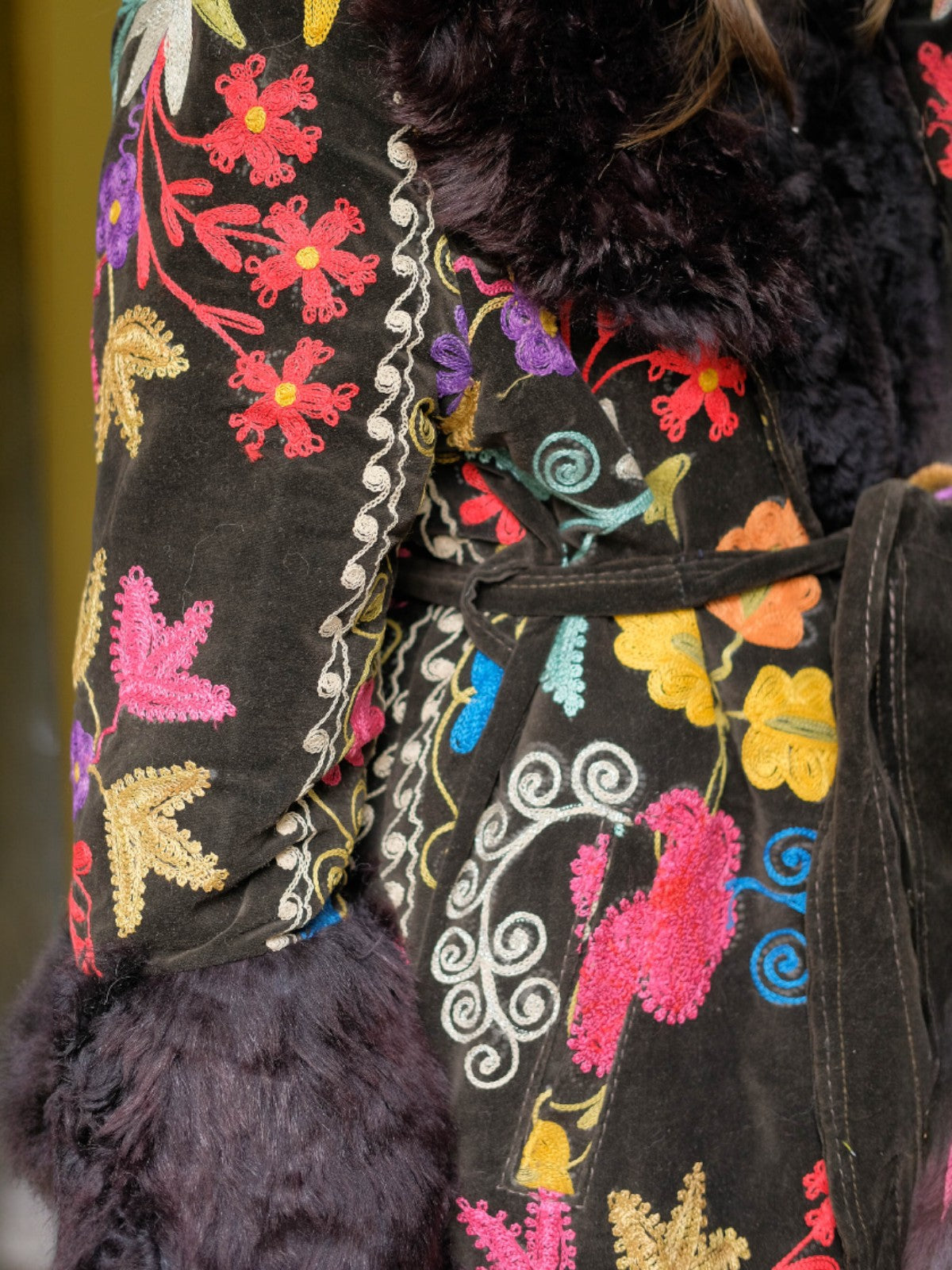 Aisara Wrap Coat - S | Multi Print/Black Aisara Wrap Coat - S | Multi Print/Black