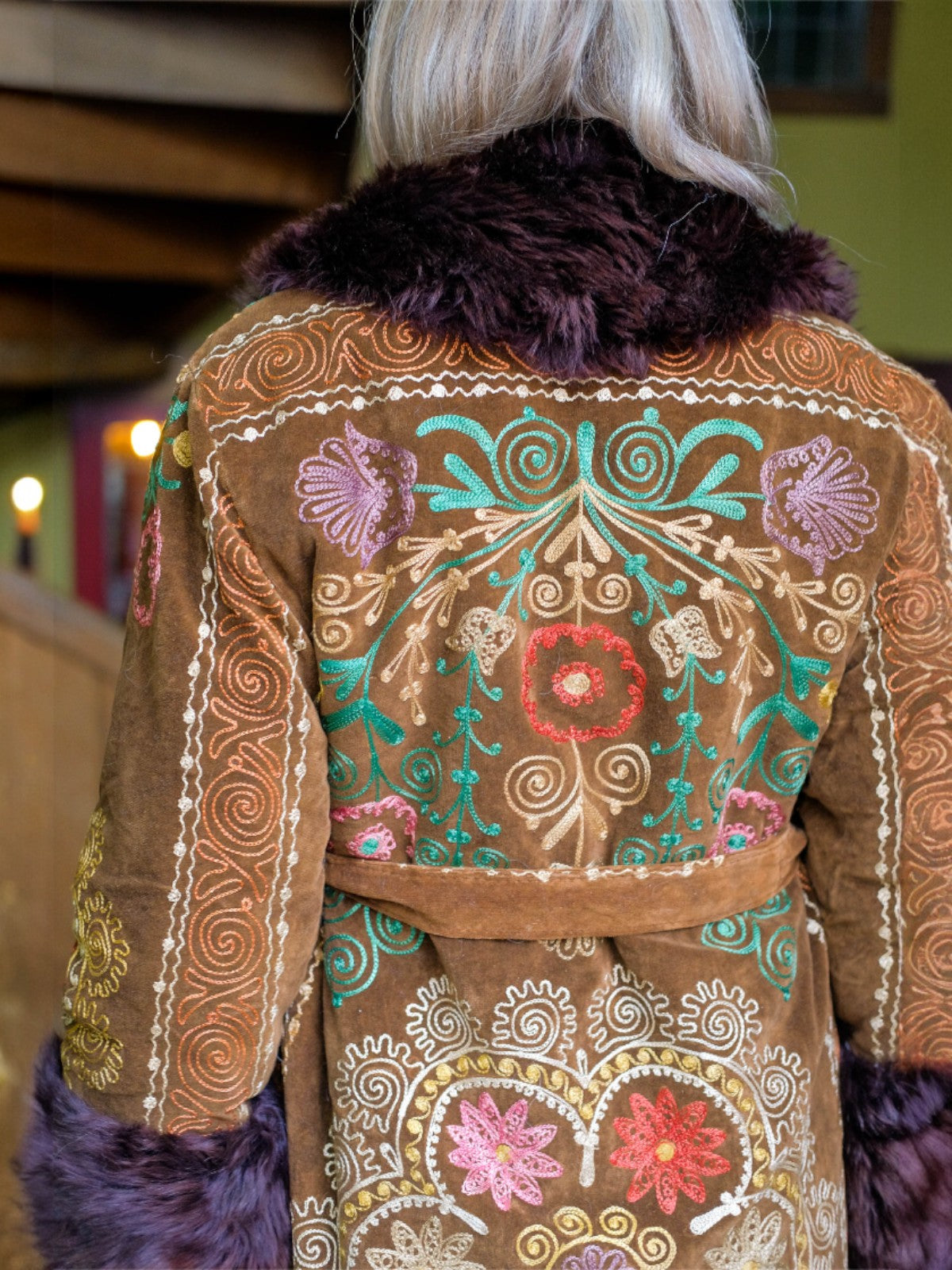 Aisara Wrap Coat - L | Multi Print/Brown Aisara Wrap Coat - L | Multi Print/Brown