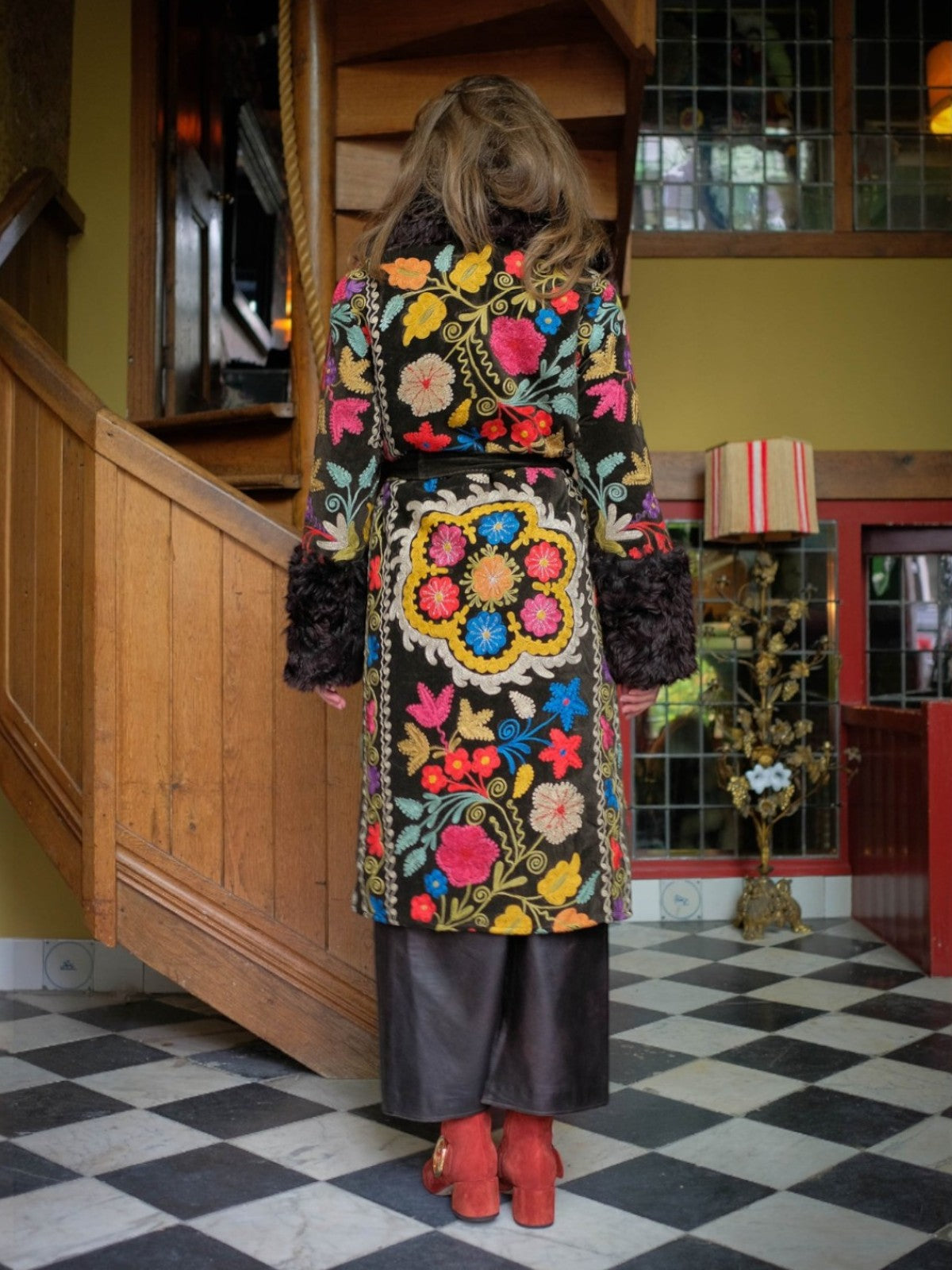 Aisara Wrap Coat - S | Multi Print/Black Aisara Wrap Coat - S | Multi Print/Black