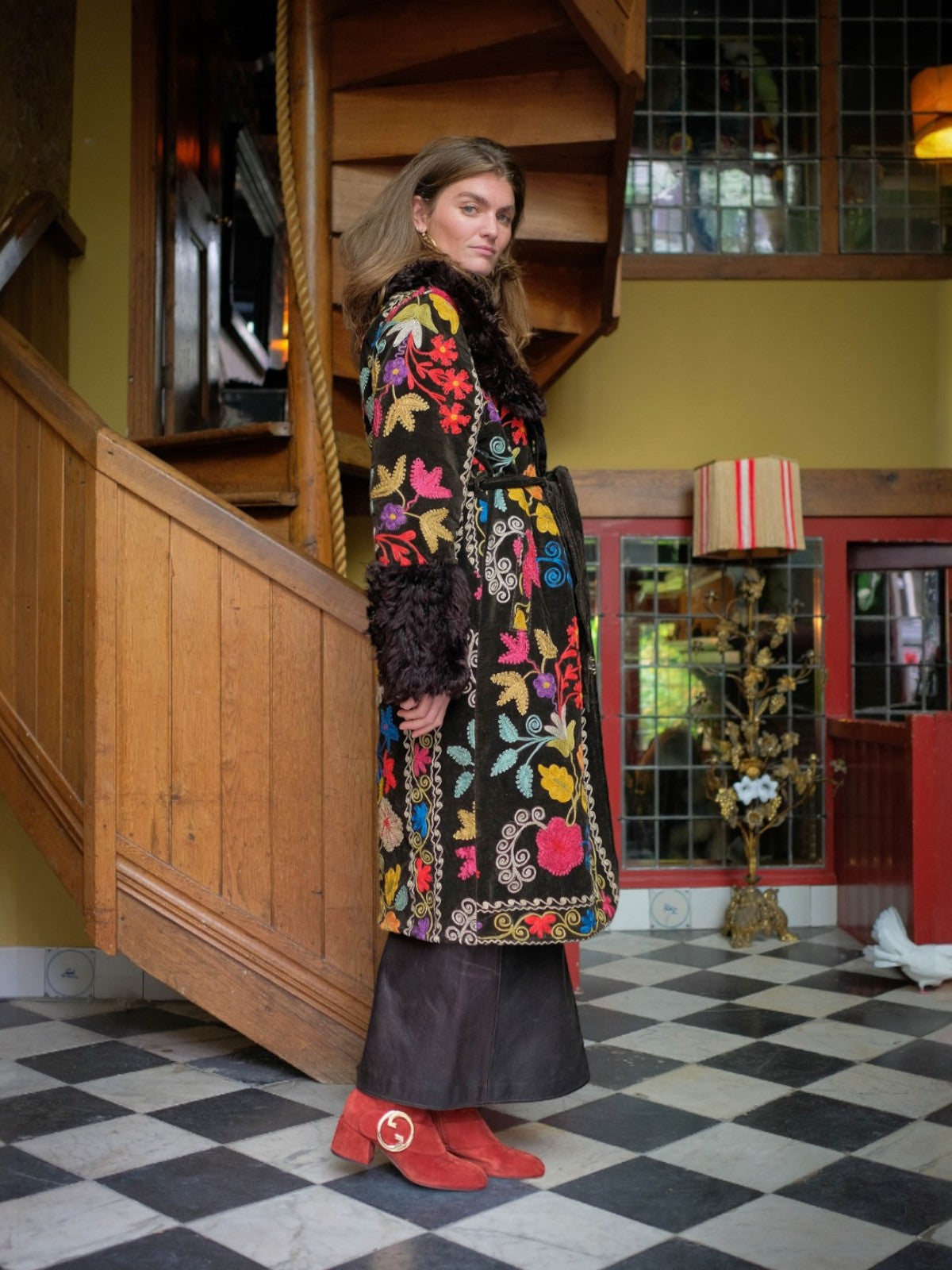 Aisara Wrap Coat - S | Multi Print/Black Aisara Wrap Coat - S | Multi Print/Black