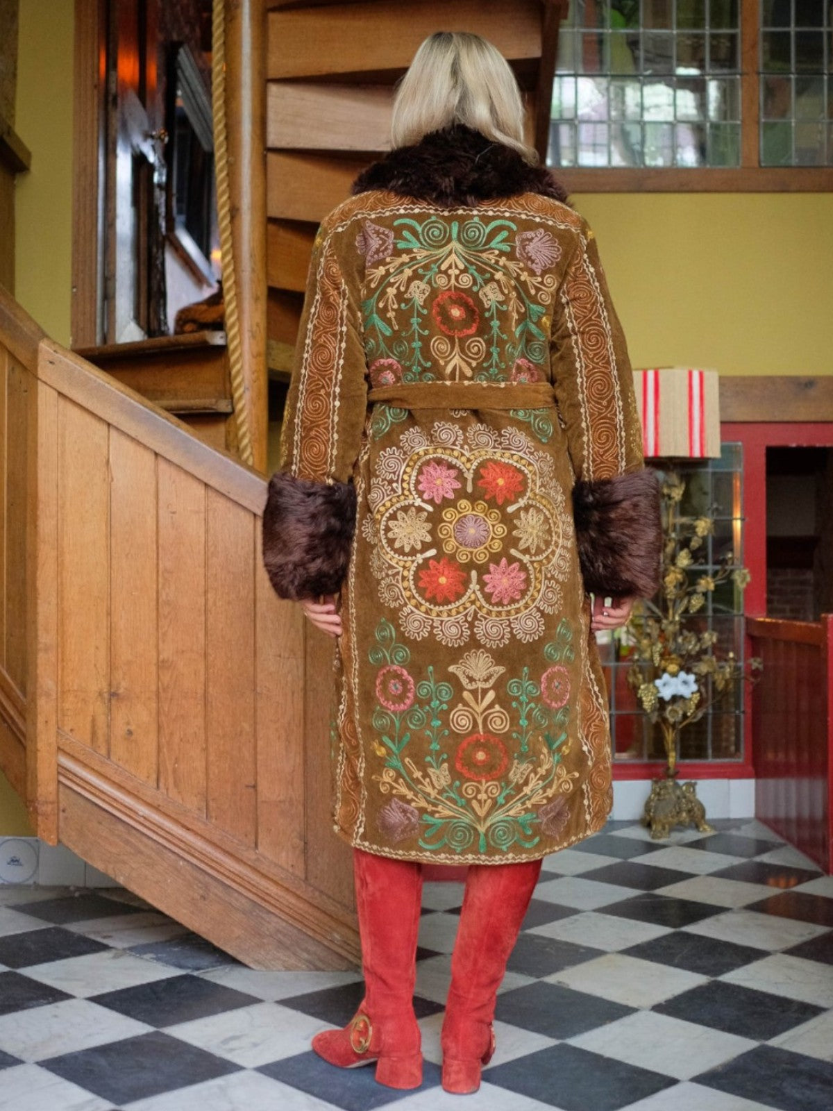 Aisara Wrap Coat - L | Multi Print/Brown Aisara Wrap Coat - L | Multi Print/Brown