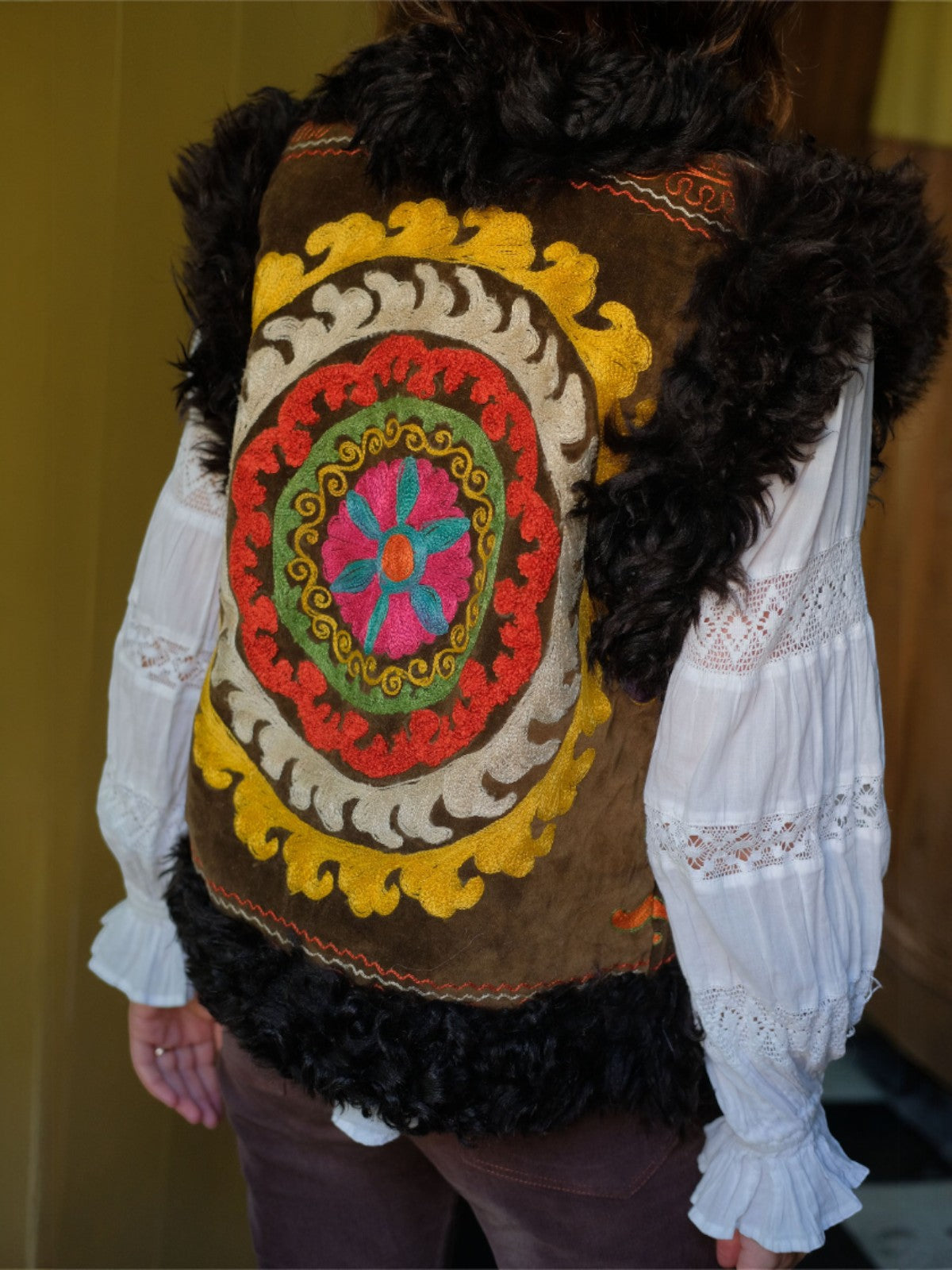 Aziz Waistcoat - M/L | Brown Print/Black Aziz Waistcoat - M/L | Brown Print/Black