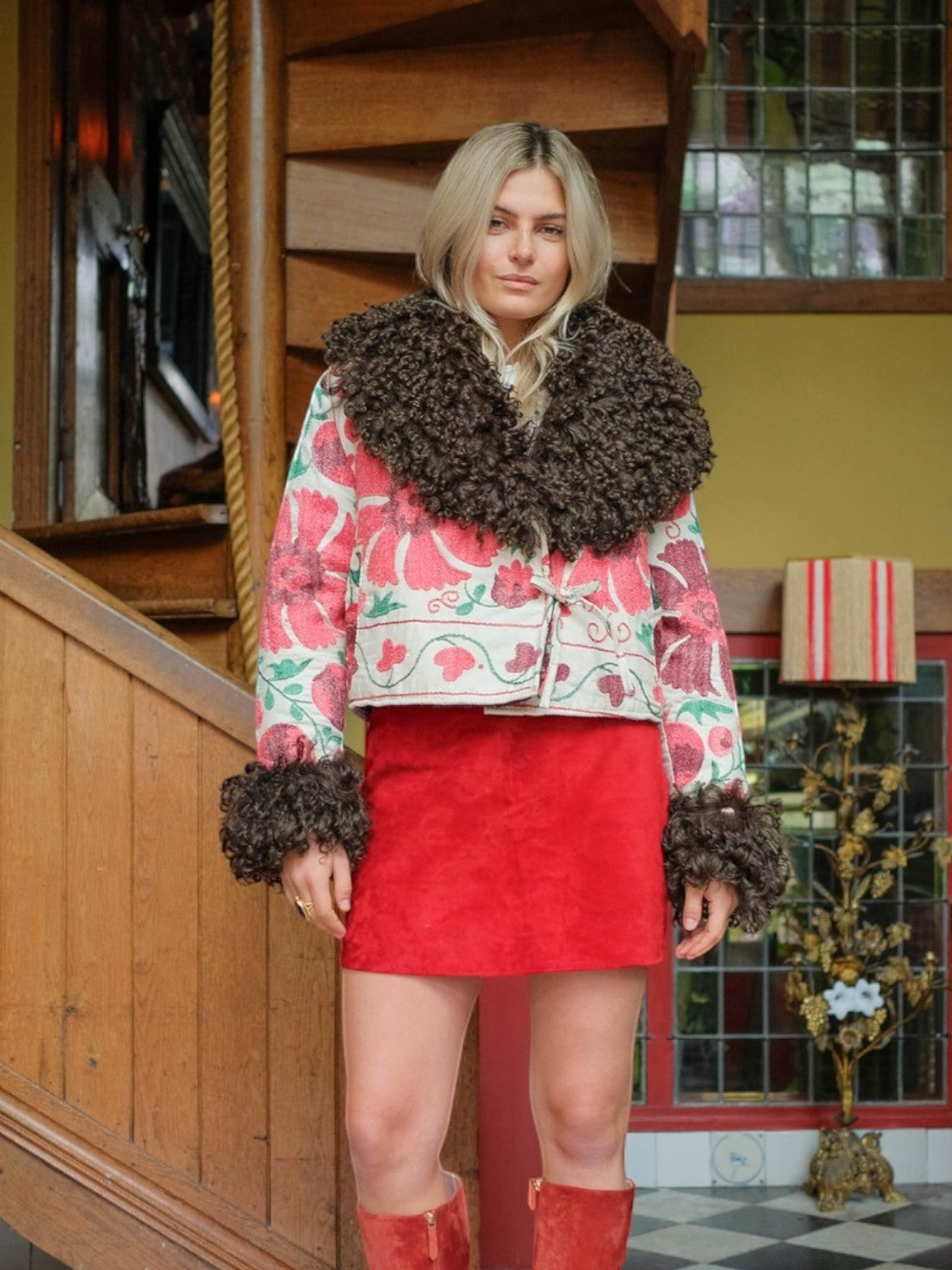 Madina Coat - XS | Pink/Brown Madina Coat - XS | Pink/Brown