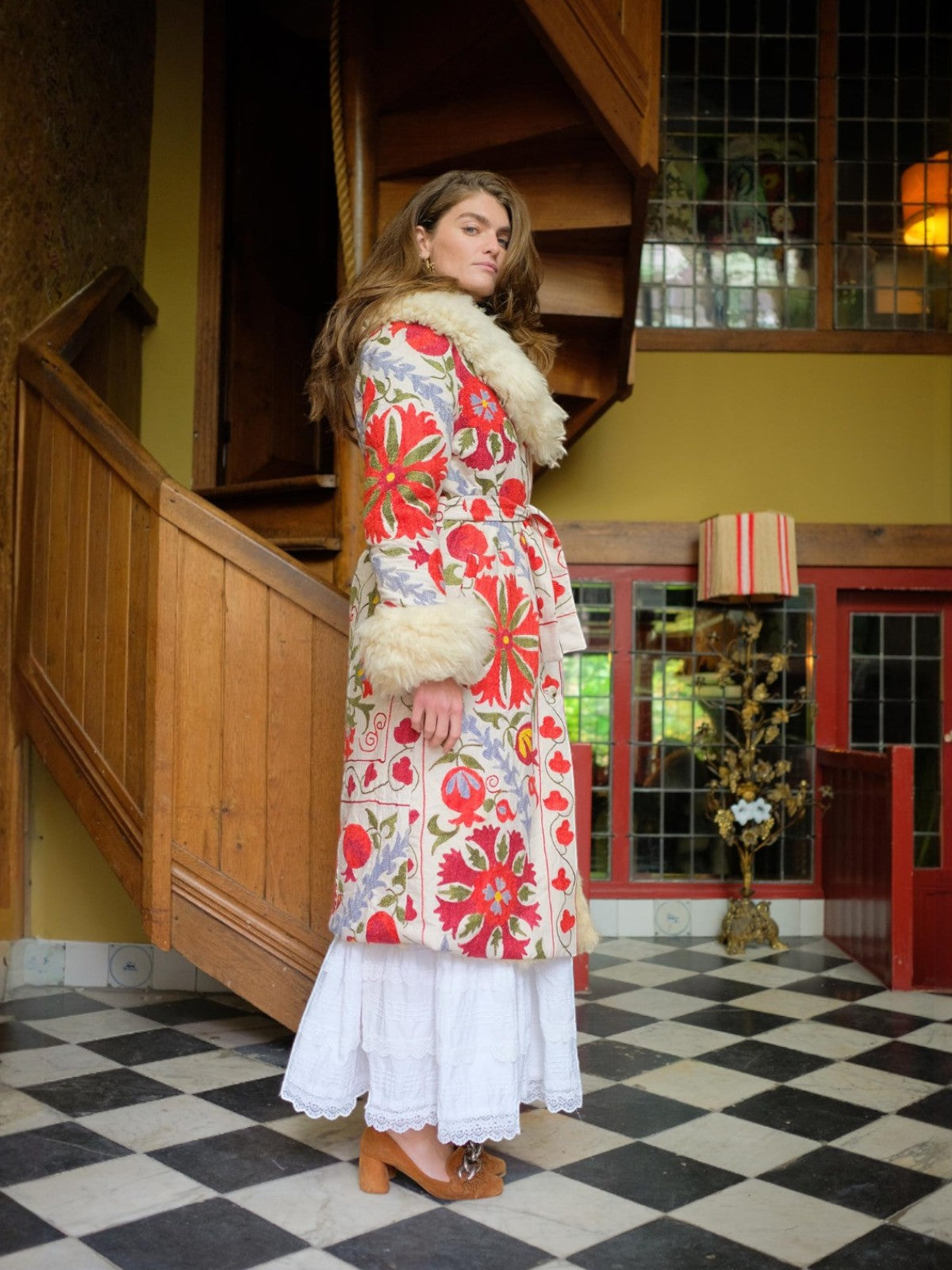 Aisara Wrap Coat - S | Print/Ivory Aisara Wrap Coat - S | Print/Ivory