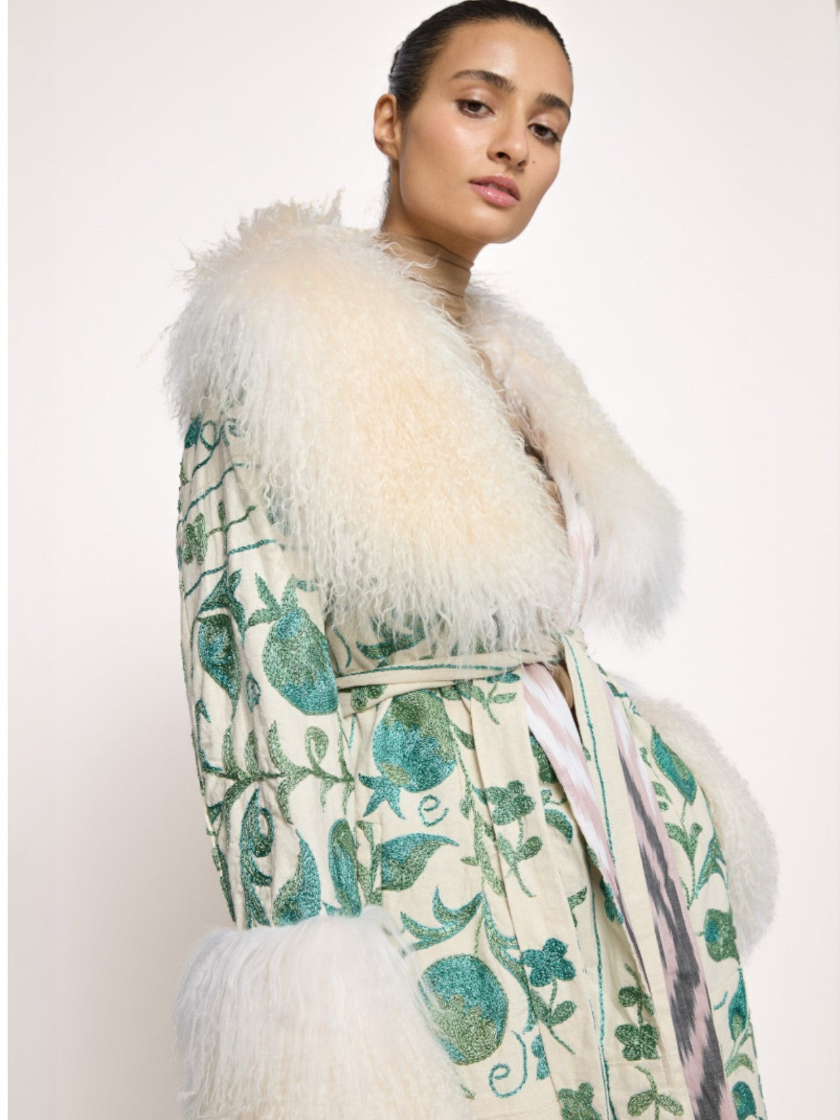 Raffaella Coat - L | White/Light Green Raffaella Coat - L | White/Light Green