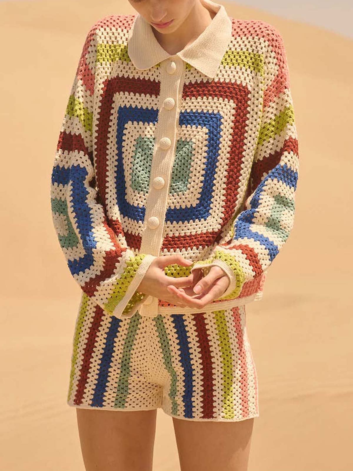Plaza Crochet Cardigan Plaza Crochet Cardigan - Fashionkind