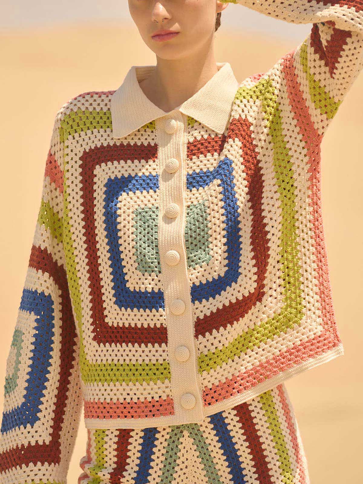 Plaza Crochet Cardigan Plaza Crochet Cardigan - Fashionkind
