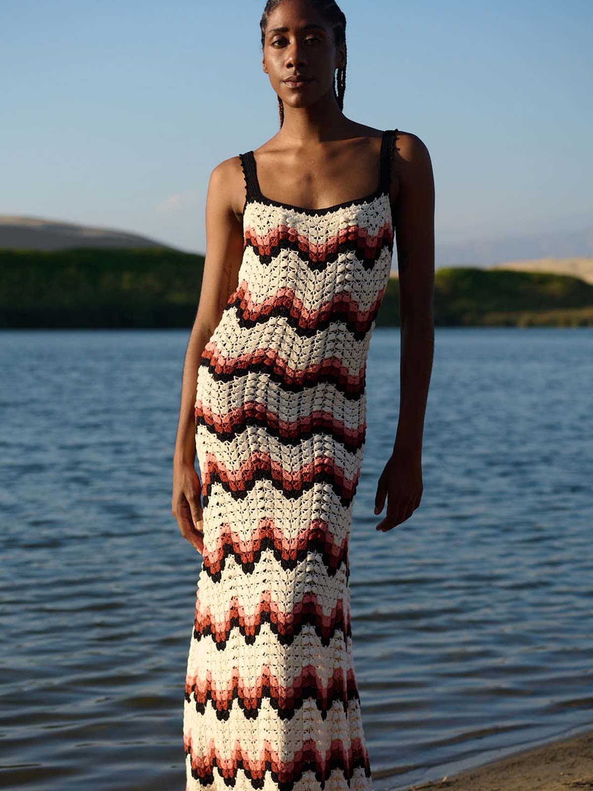 Marea Dress | Peach/Black Marea Dress | Peach/Black - Fashionkind