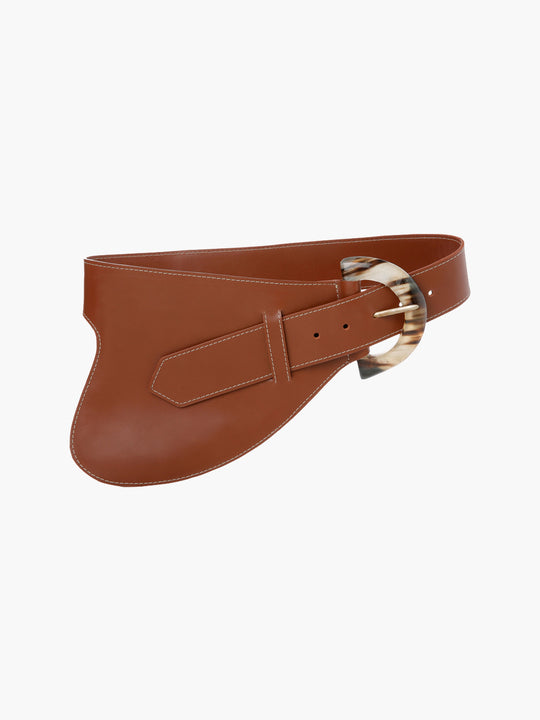La Jefa Belt in Leather | Marron