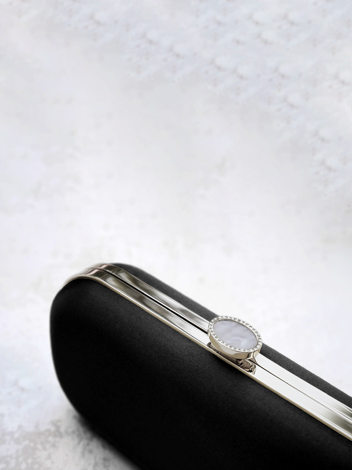 Satin Bella Clutch | Black Satin Bella Clutch | Black