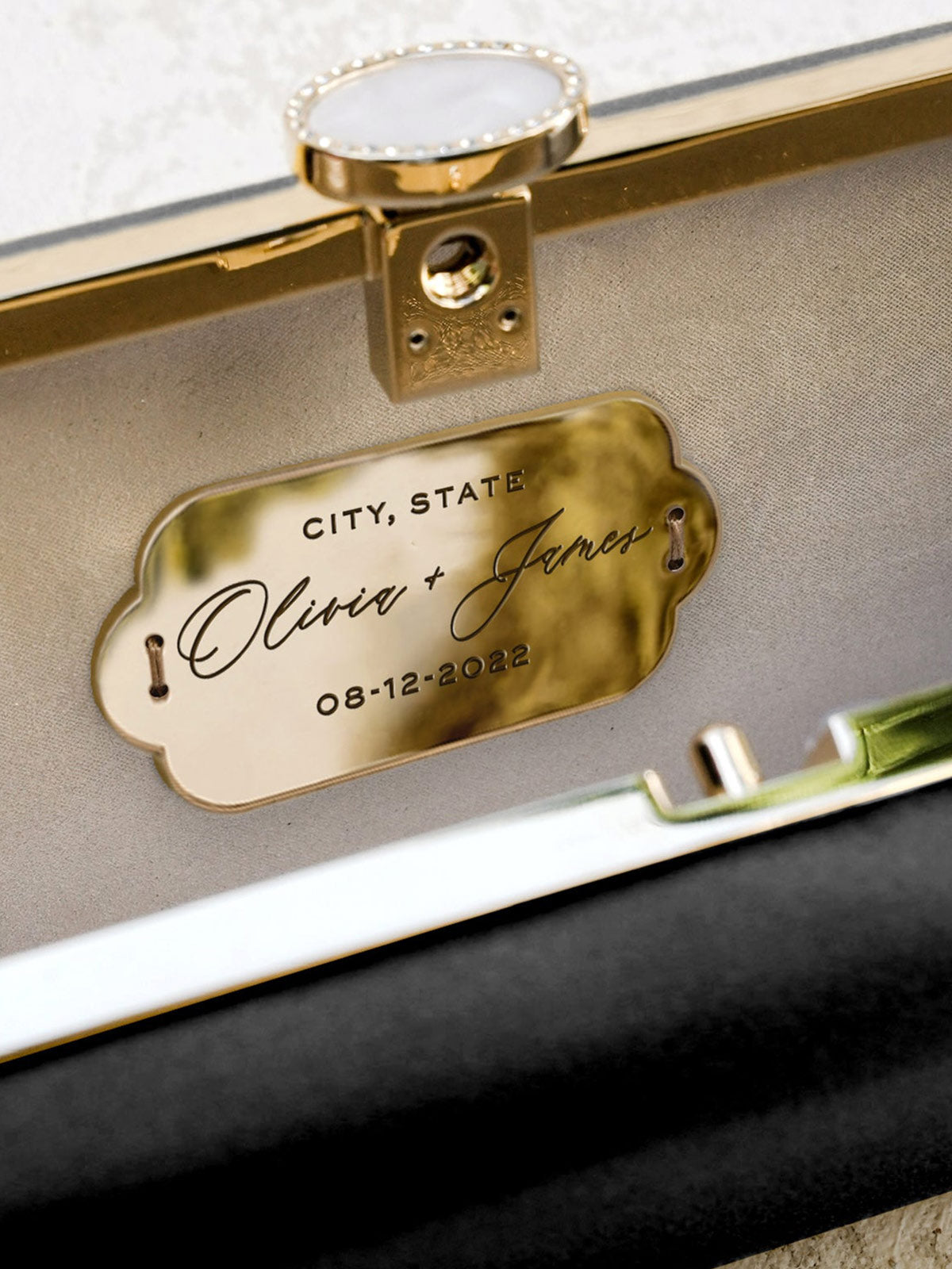 Satin Bella Clutch | Black