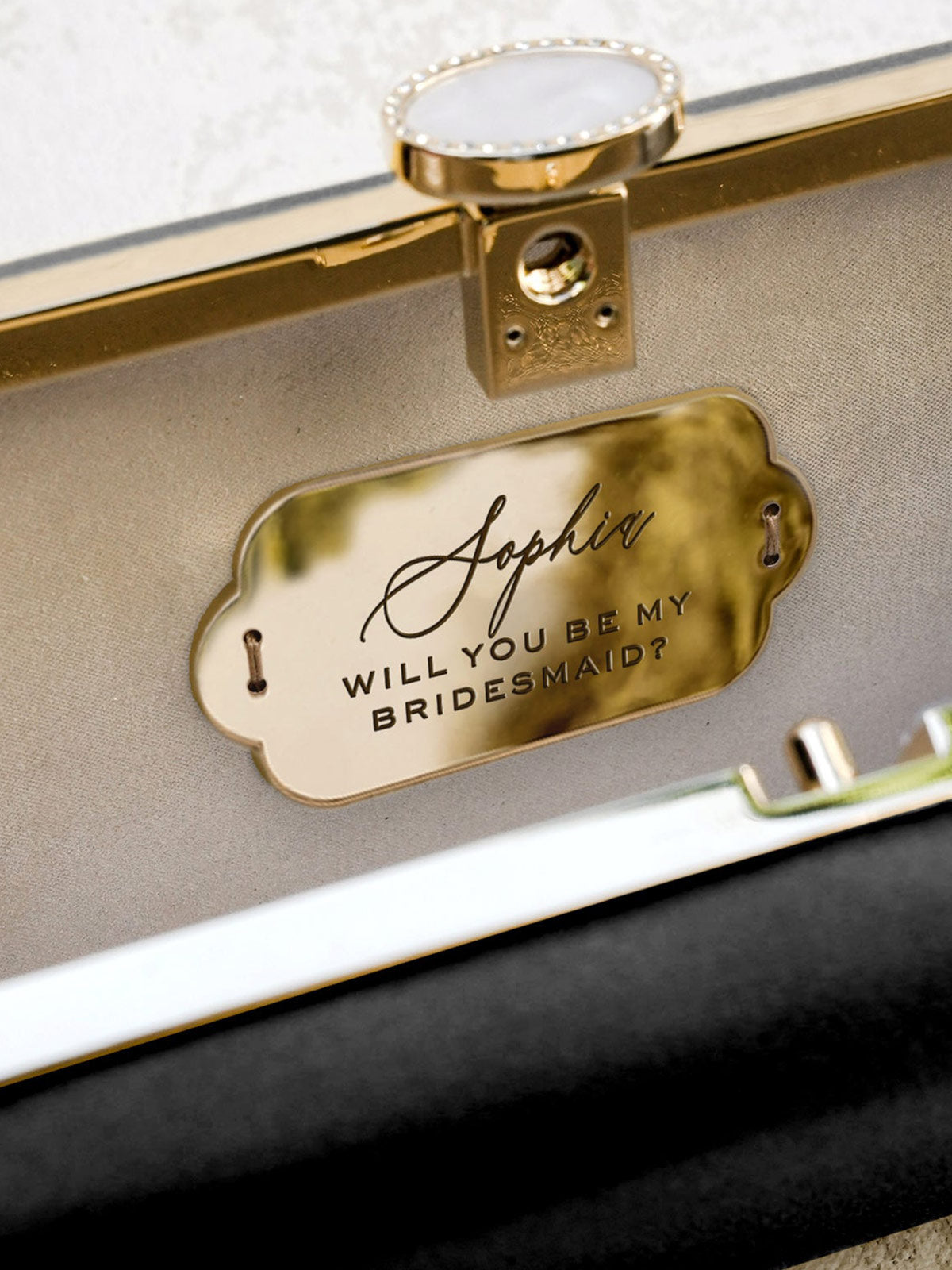 Satin Bella Clutch | Black Satin Bella Clutch | Black