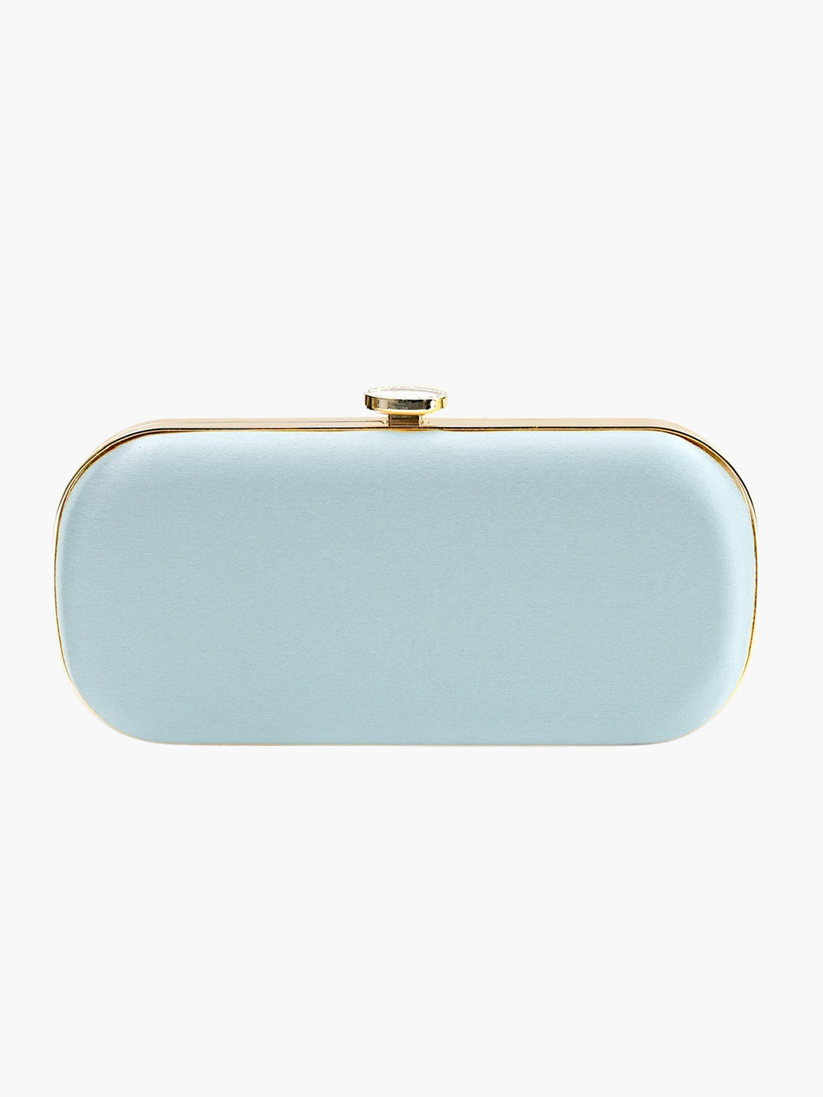 Satin Bella Clutch | Ice Blue