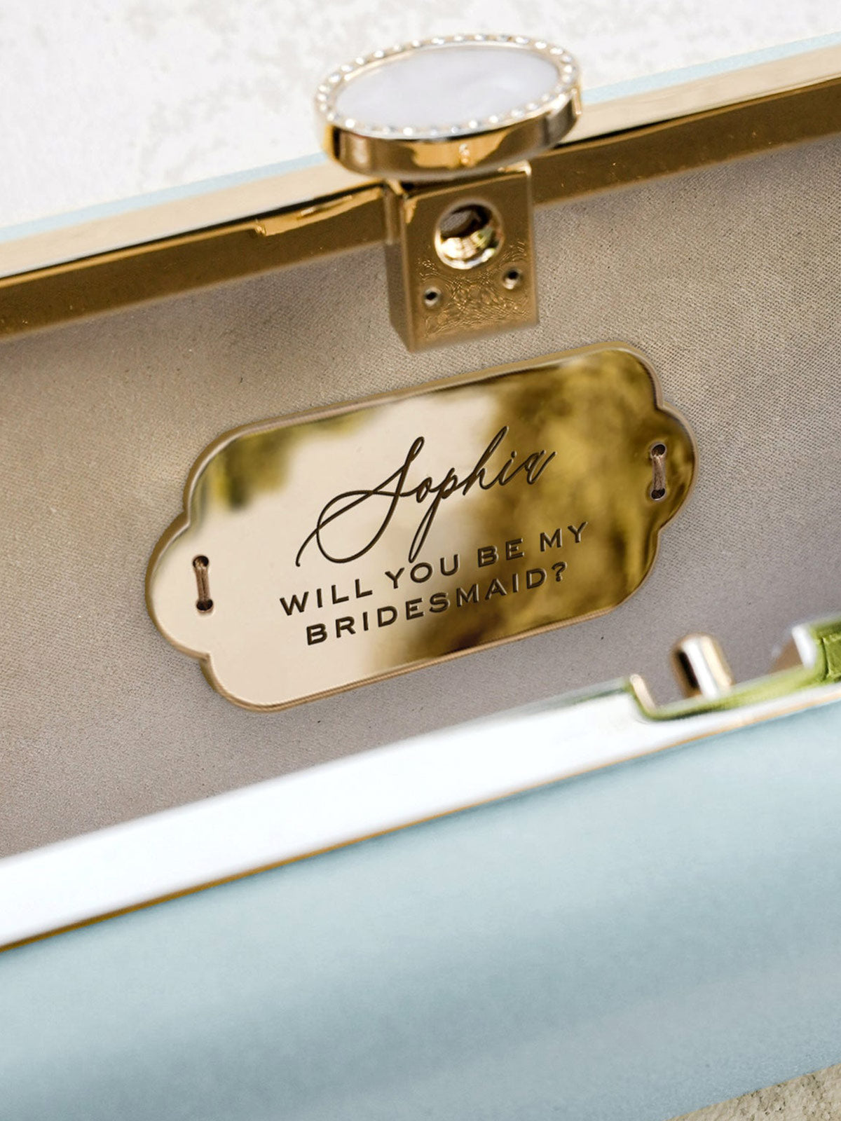 Satin Bella Clutch | Ice Blue Satin Bella Clutch | Ice Blue