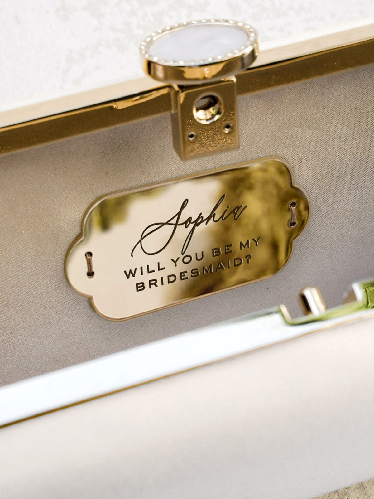 Satin Bella Clutch | Ivory Satin Bella Clutch | Ivory