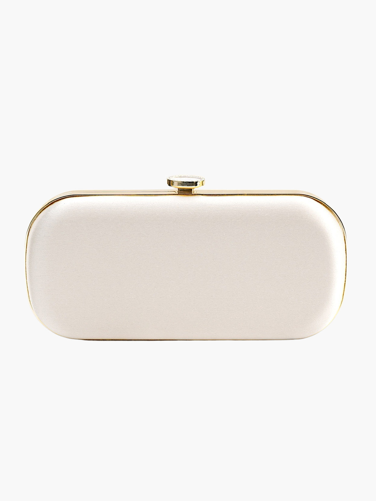 Satin Bella Clutch | Ivory