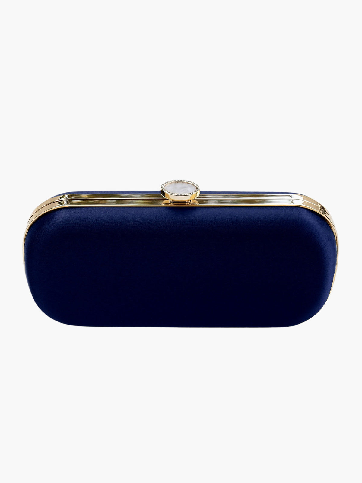 Satin Bella Clutch | Navy Satin Bella Clutch | Navy